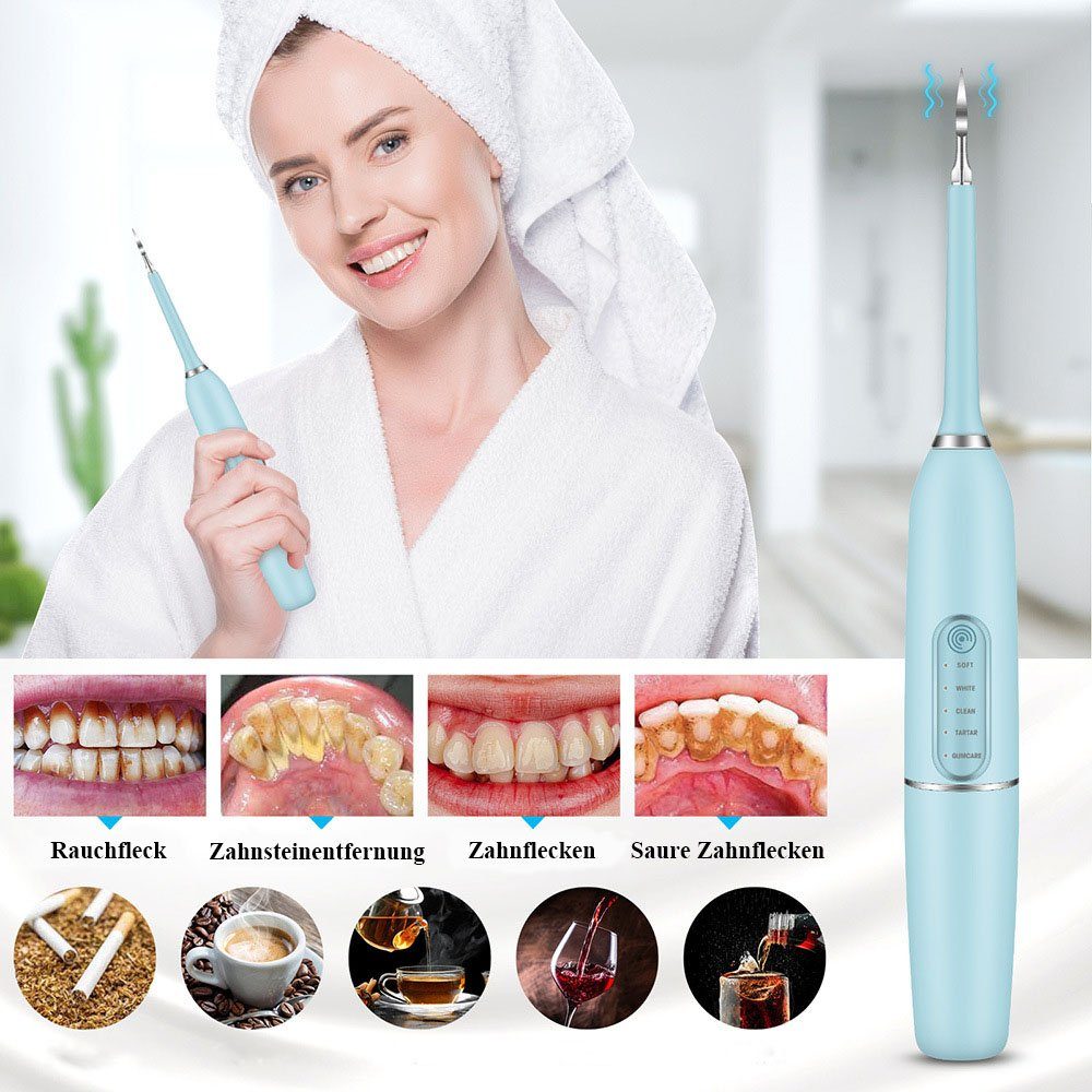 Haushalt Zahnpflege FeelGlad Schall-Zahnreinigungsgerät Zahnreinigung Set, Dental Clean Kürette Ultraschall, Professionelle ultr