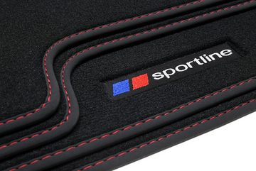 teileplus24 Auto-Fußmatten F655 Fußmatten kompatibel mit BMW 3er F30 F31Limo Touring 2012-2019
