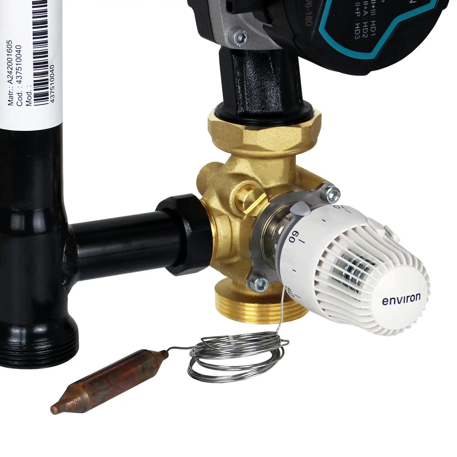 Environ Fußbodenheizung ProfiMix Heizkreispumpengruppe mit Drei-Wege-Mischer, Kapillar-Thermos