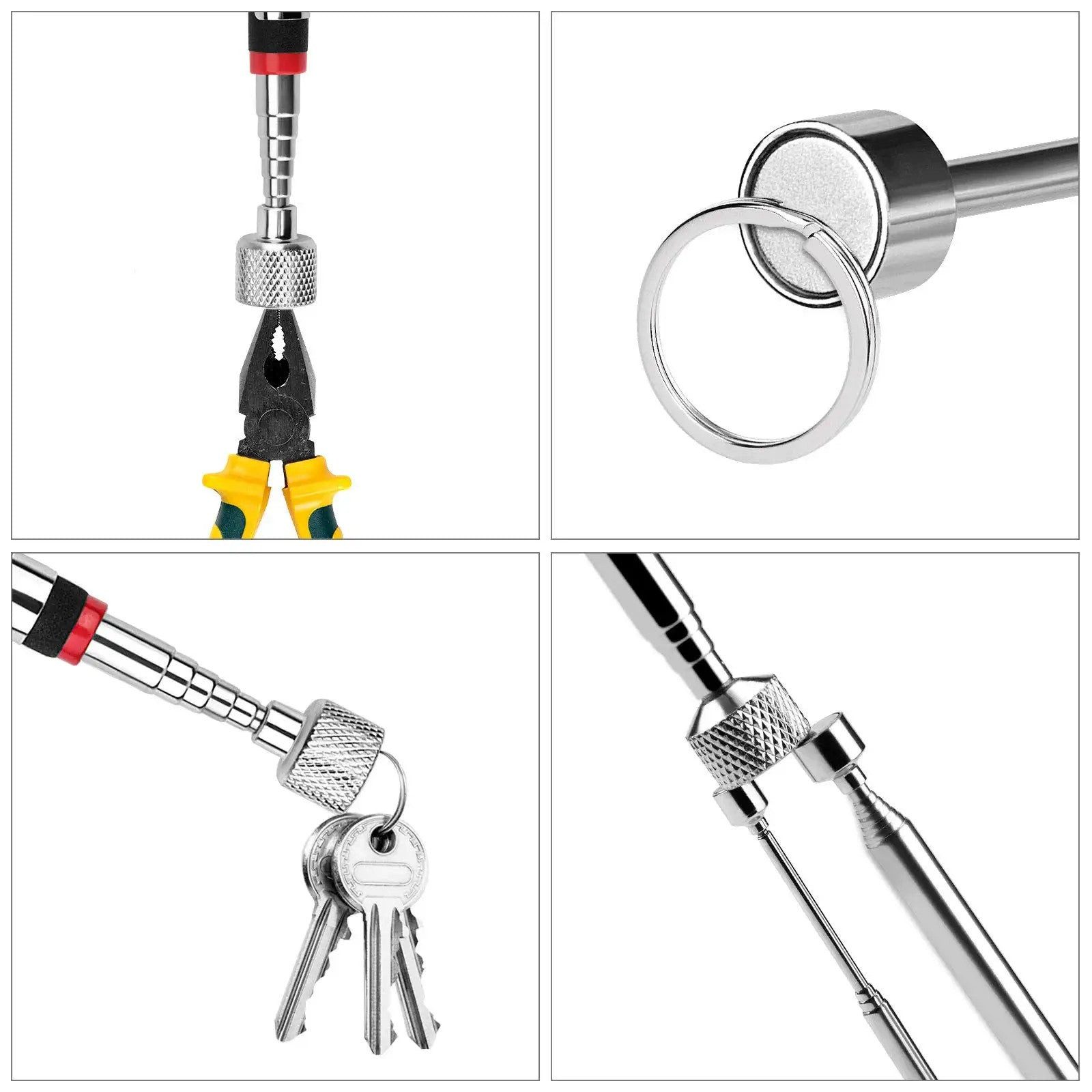 Pitlane Performance Magnethalter 10kg Teleskop Magnetheber Magnetstift (Ausziehbares Pick-Up Tool Magnetstab), Magnetgreifer mit extrem starken Neodym Magnet
