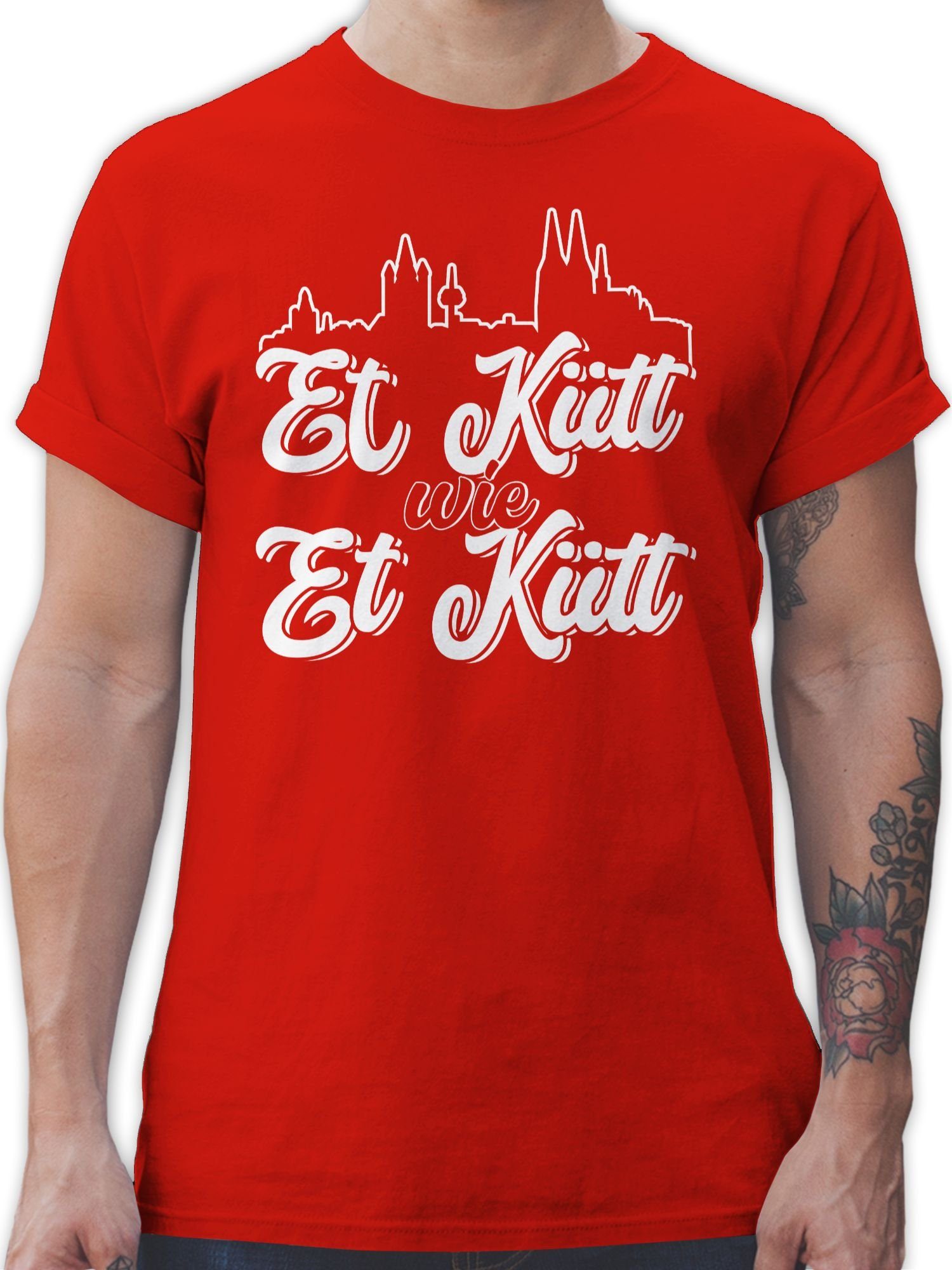 Et Wie Shirtracer Kütt Karneval 01 Outfit Kütt Rot T-Shirt Et