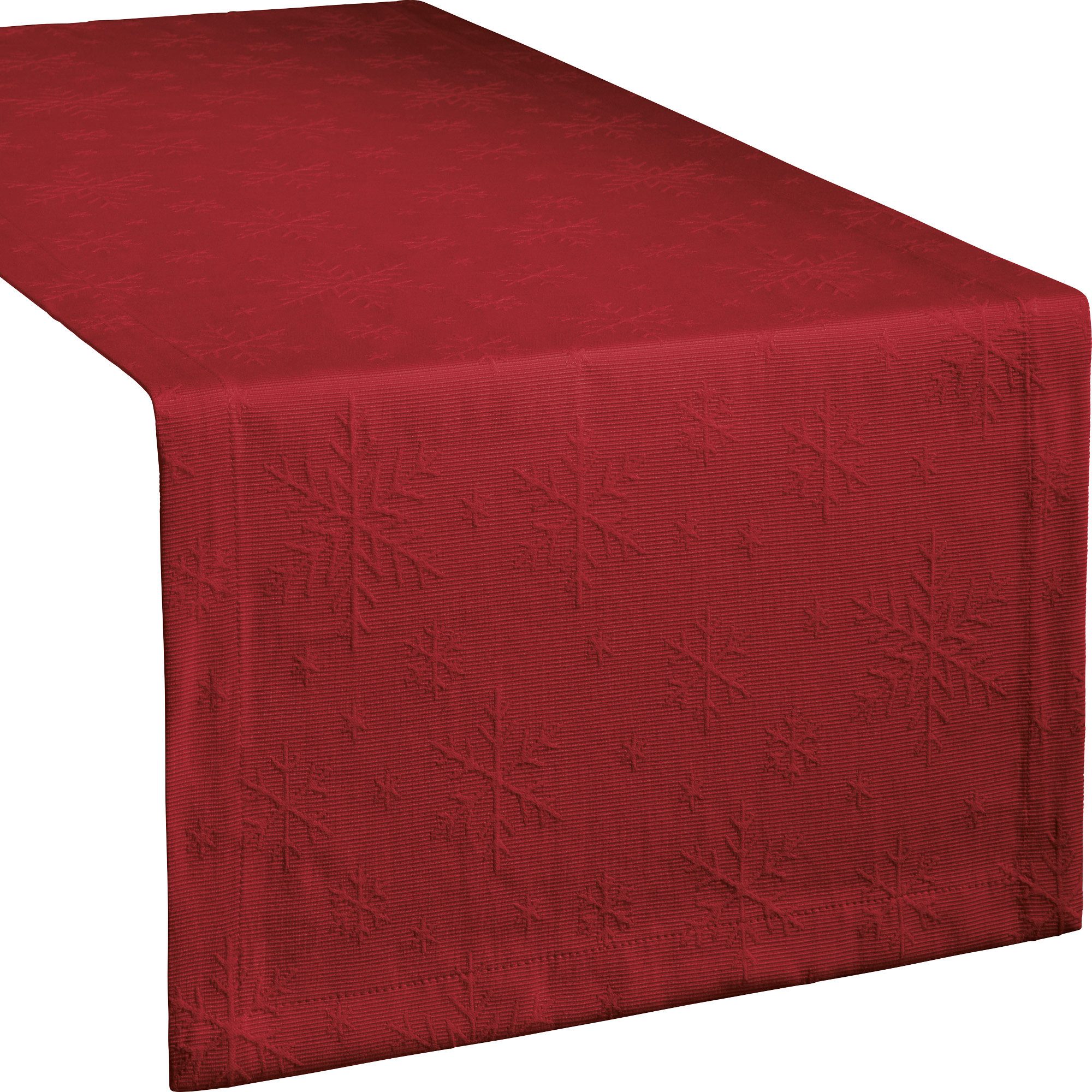 REDBEST Tischdecke Tischläufer "Snowflake", bügelleicht Uni/Motiv