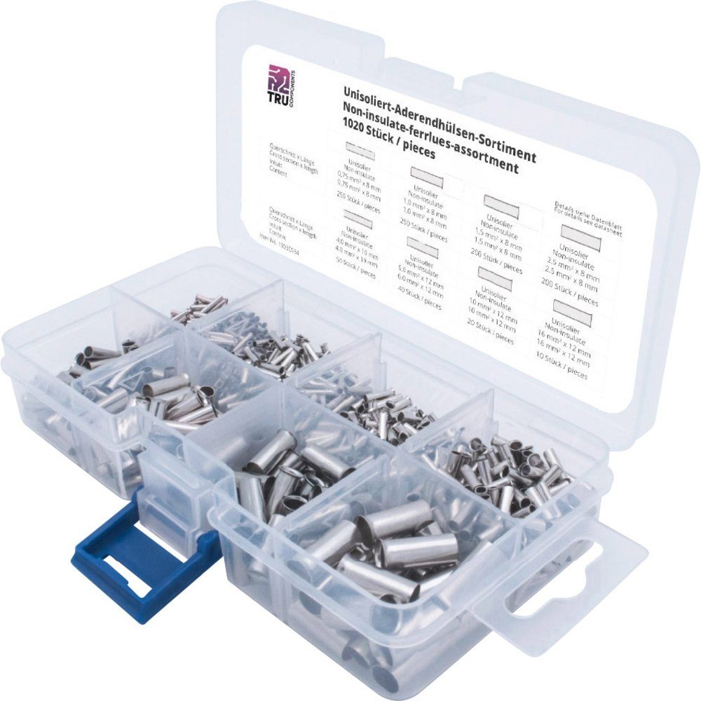 Aderendhülsen TRU COMPONENTS T1903C034 Aderendhülsen-Sortiment 0.75 mm², 1 mm², 1.5