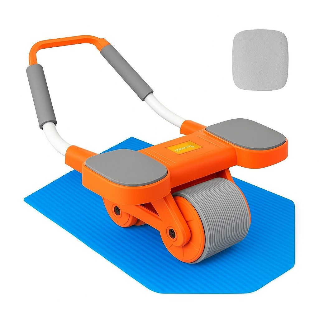 RAIKOU Bauchtrainer Mit Kniematte, Fitnessband & Unterarmtrainer (3-St., 29 x 26 x 17 cm), Rückentrainer Fitnesstraining
