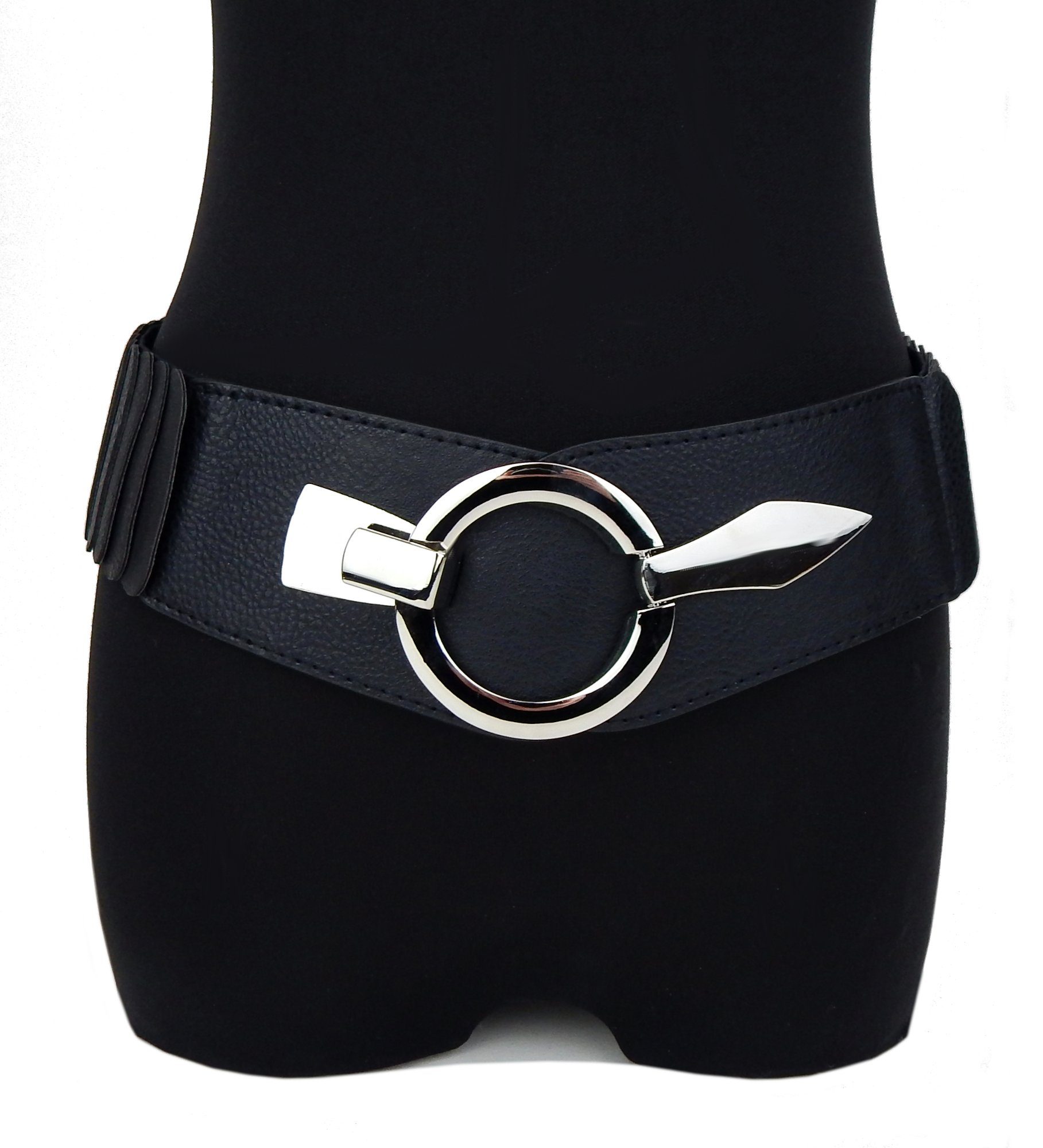 Ella Jonte Stretchgürtel schwarz silber Taillengürtel elastischer Gürtel 75 günstig online kaufen