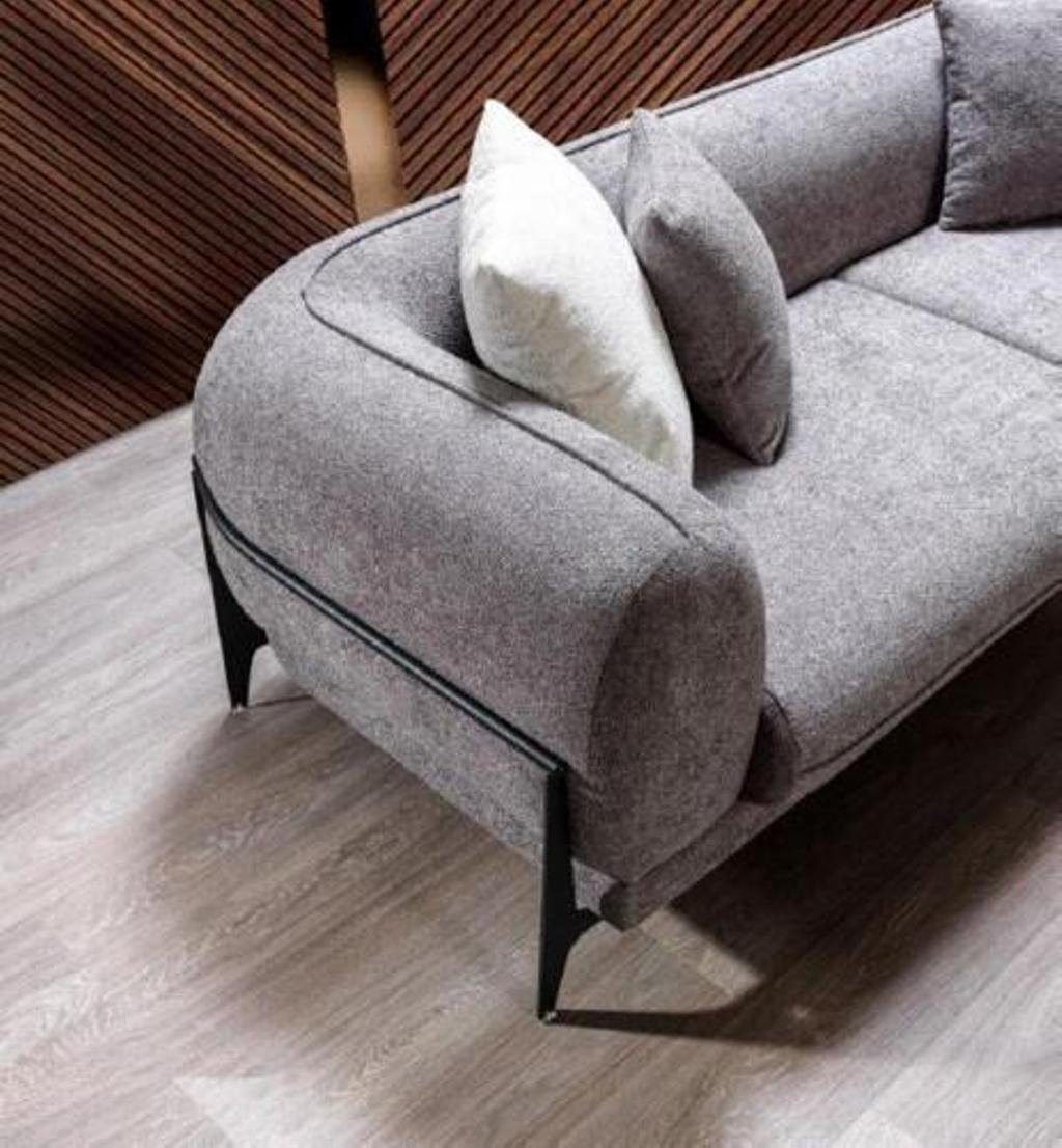 Wohnzimmermöbel 1 Dreisitzer Sofa in Europa Moderne 3-Sitzer Couchen Made Stoffmöbel JVmoebel Teile, Edelstahl,