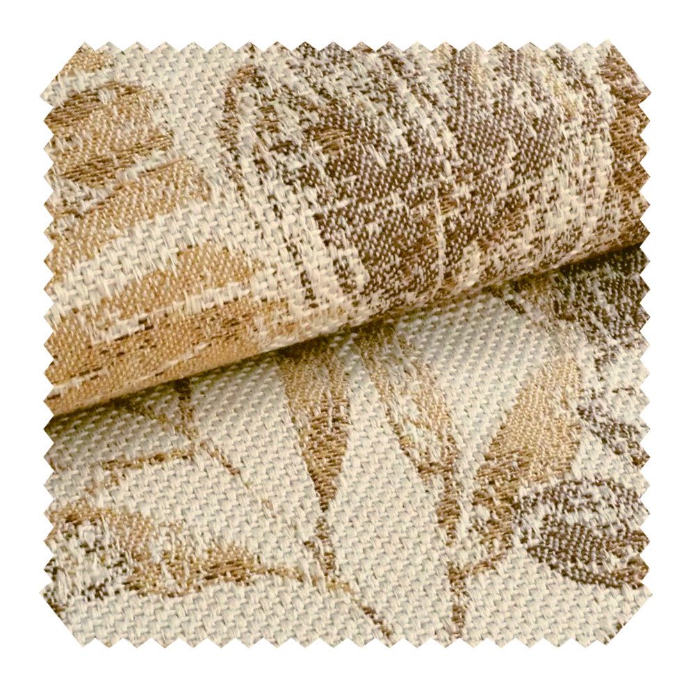 novely® Stoff exquisit FLORENZ Polsterstoff im Leinen-Look - Blumenmuster, Schwer Entzündbar, Robust, Abriebfest, Meterware, 1lfm