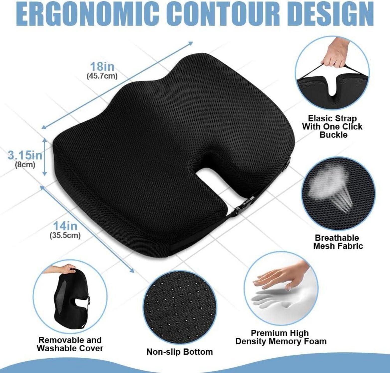 LuxusKollektion Sitzkissen Orthopädisches Memory-Schaum Sitzkissen für günstig online kaufen