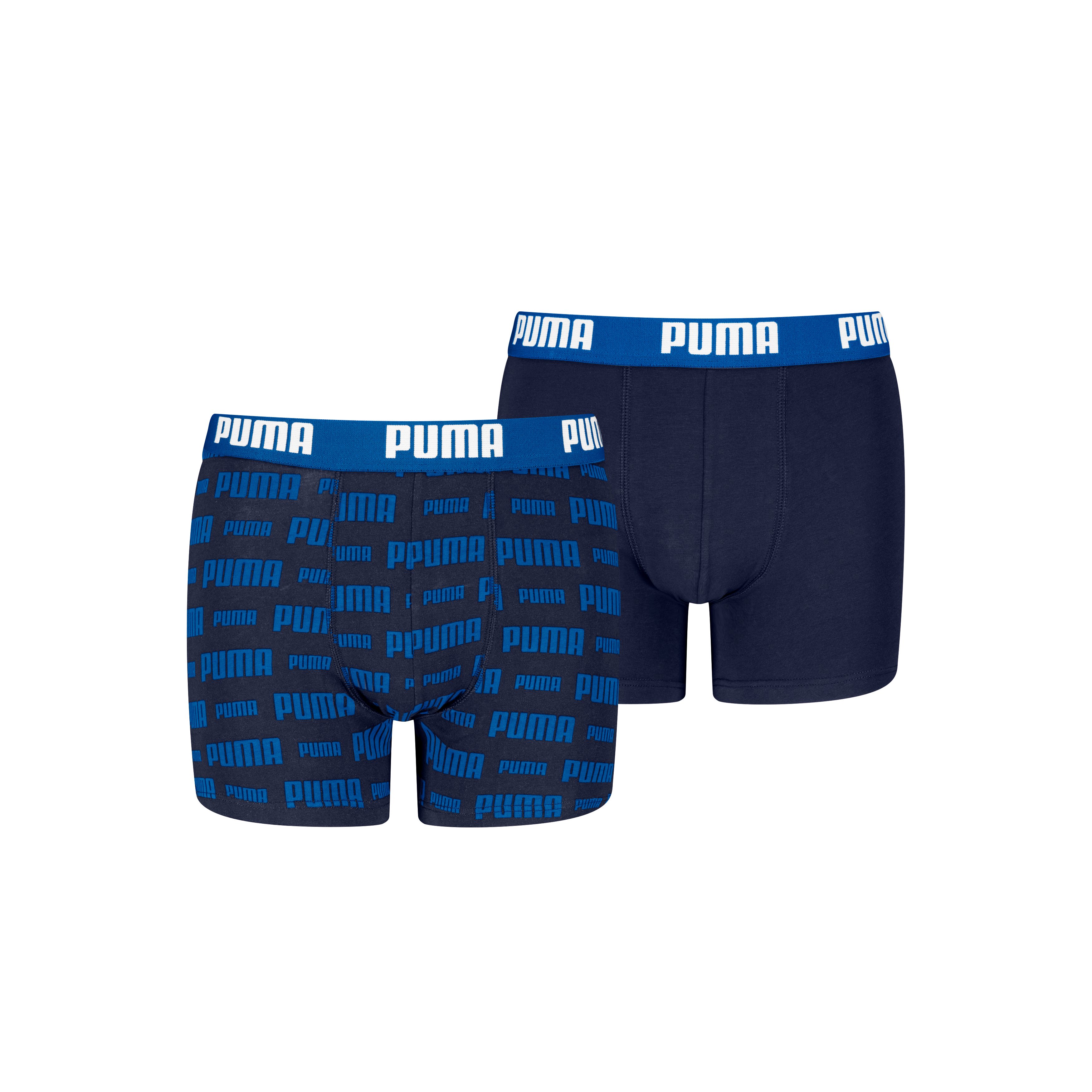 PUMA Boxershorts PUMA BOYS EVERYDAY LOGO PRINT BOXERS 2P (Packung, 2er Pack) mit breitem Logobund