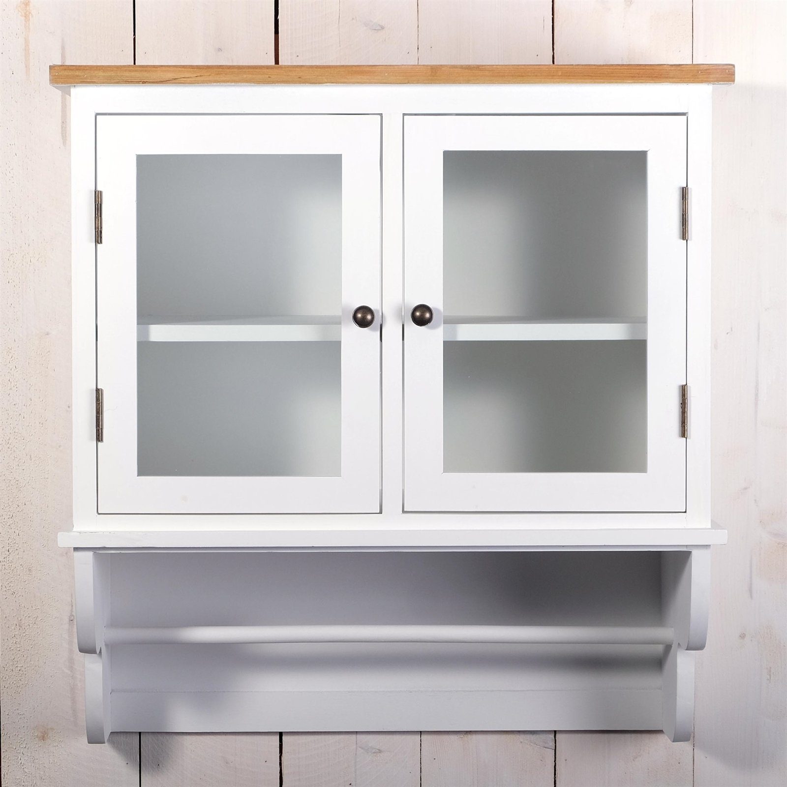 WANDSCHRANK Glastür, "IDA", DESIGN mit Schrank LANDHAUS DELIGHTS Küchen weiß, Wandregal