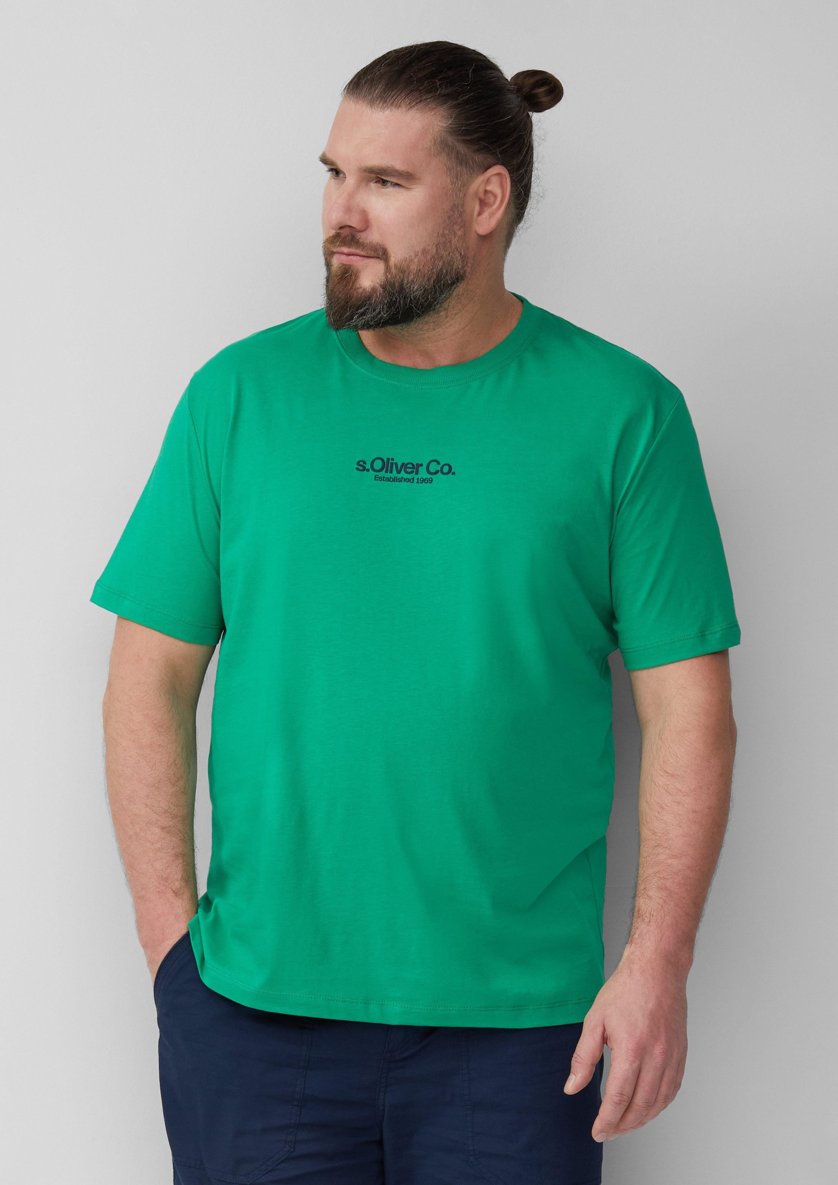 s.Oliver T-Shirt mit Label-Print günstig online kaufen