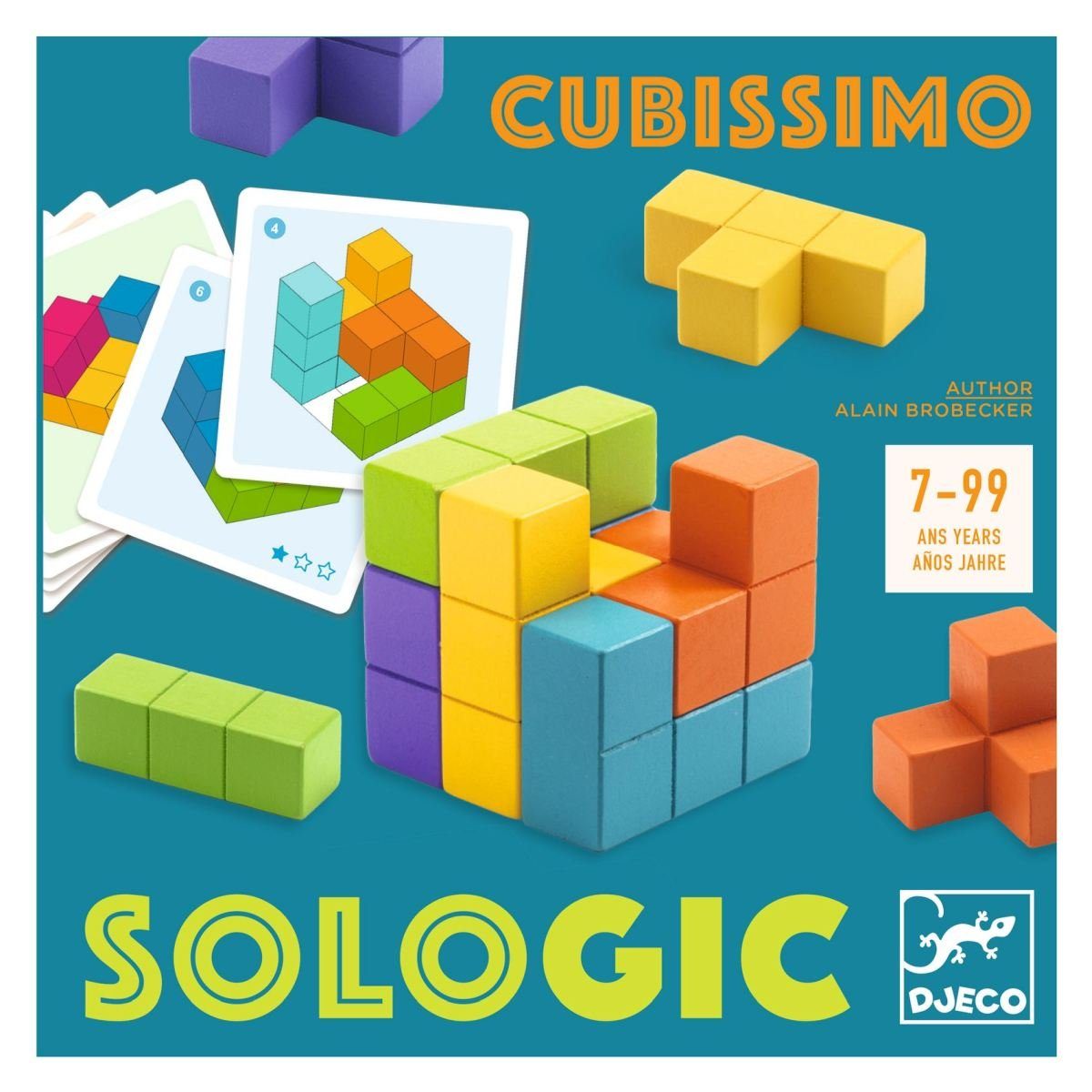 DJECO Spiel, SOLOGIC Strategiespiel Denkspiel und Cubissimo Gedulds