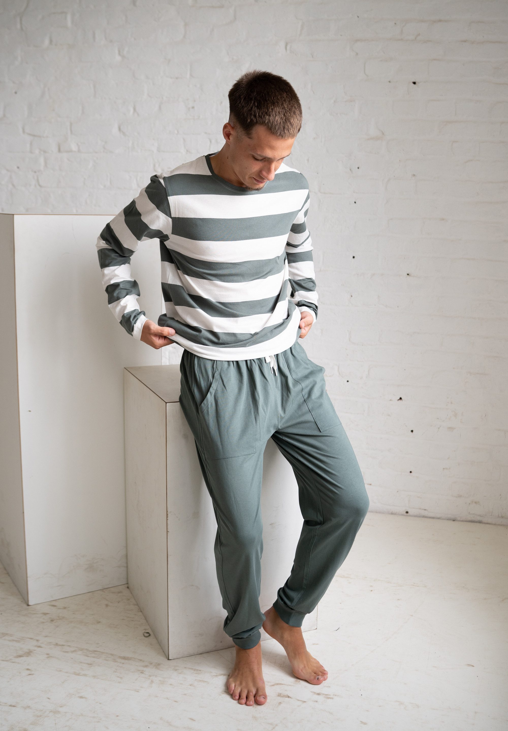 Phil & Co. Pyjamaoberteil Chill Trek (Packung, 1-tlg., 1-teilig) Herren Sch günstig online kaufen