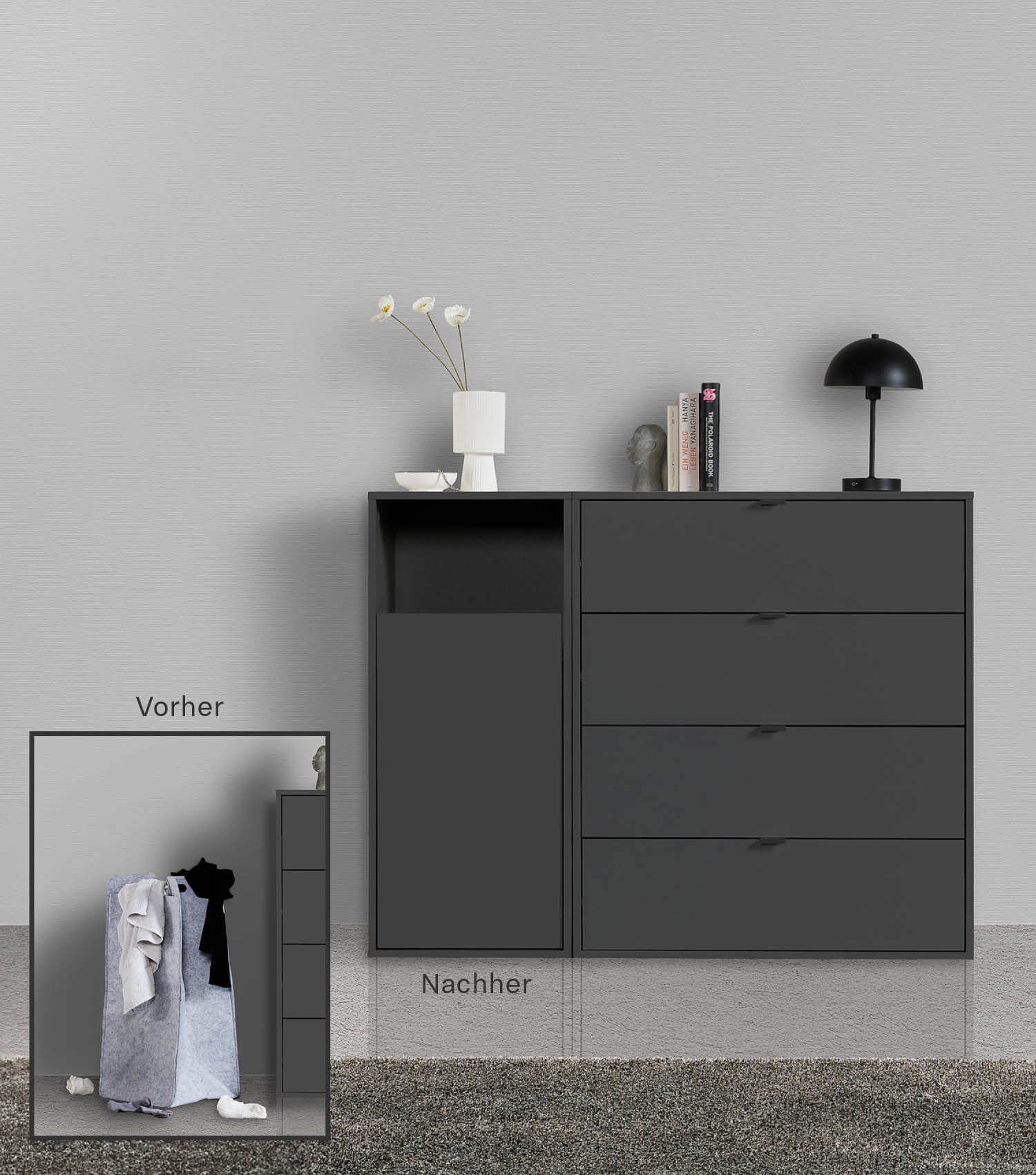 mokebo Wäscheschrank Der Wäschehüter (1-türig) Wäschekorb oder Wäschesammle günstig online kaufen