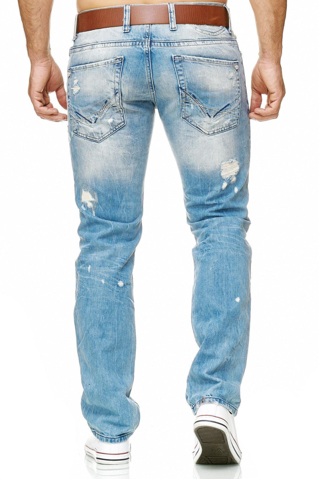 RedBridge Destroyed-Jeans Rebel Stil Regular Fit Premium Qualität