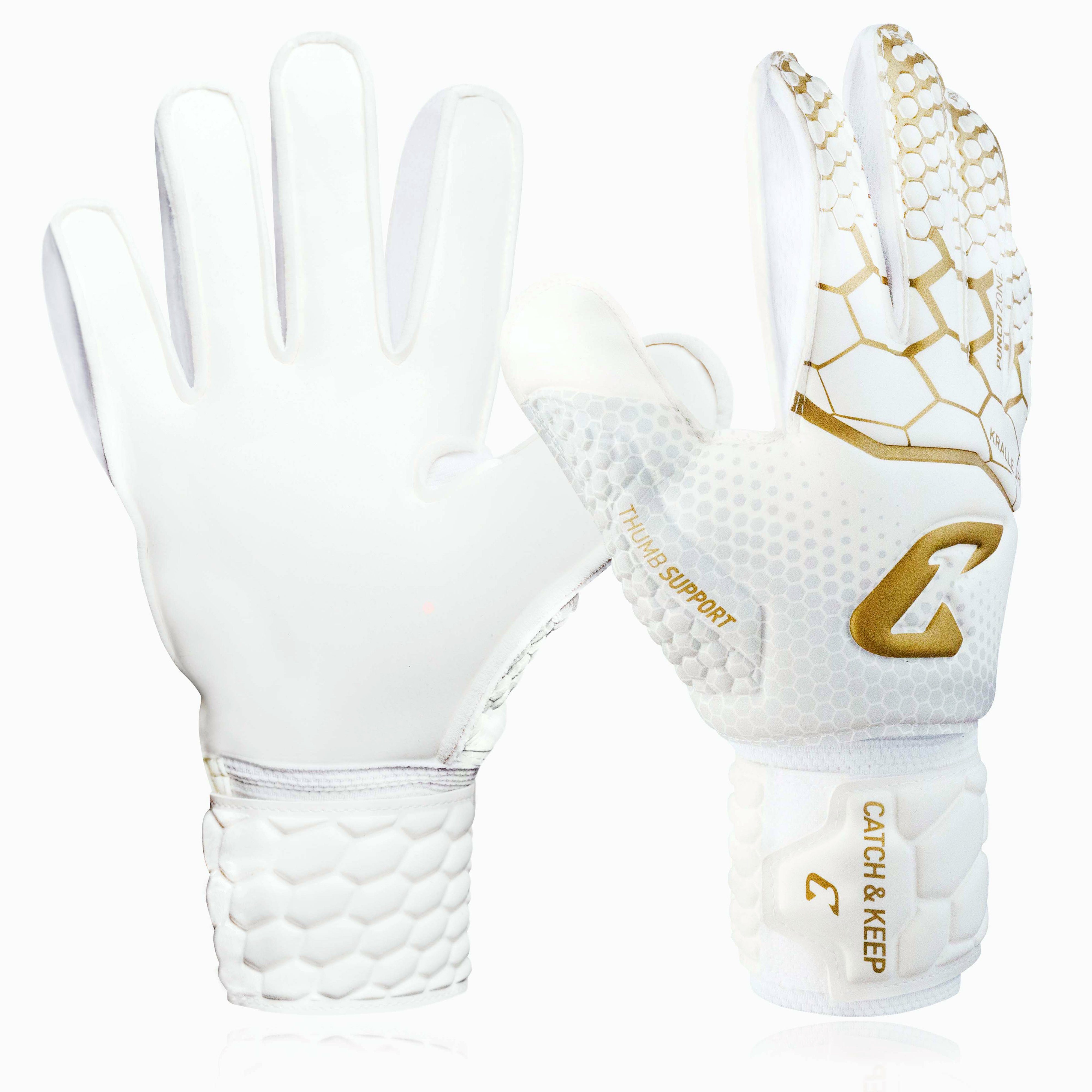 Catch & Keep Torwarthandschuhe Torwarthandschuhe kinder mit Fingrschutz&Grip für starken Halt Pro 3.0 (1-St)