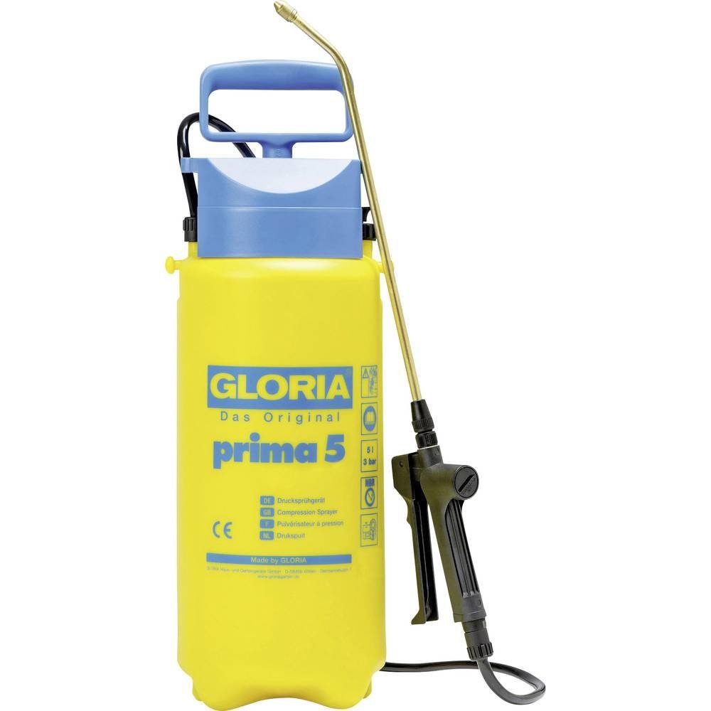 Gloria Drucksprühgerät Drucksprüher - 5 l Gartenspritze, Tragegurt