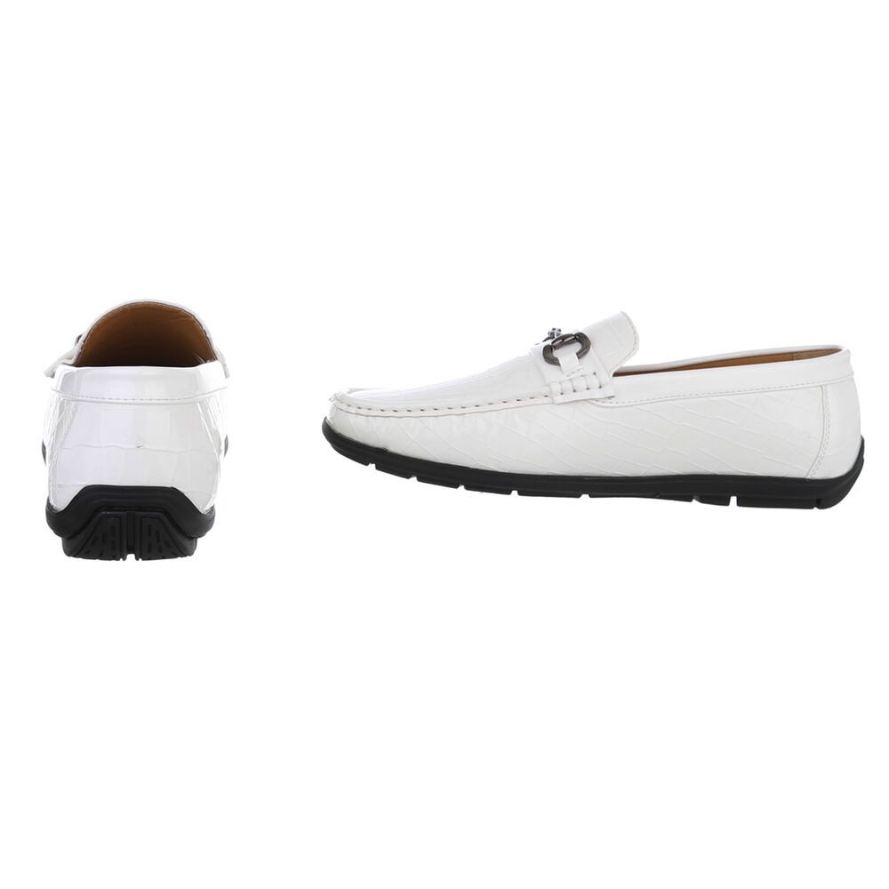 Coolwalk Eleganter Mokassin mit Kroko-Prägung für Herren Slipper (90112431) Flach Slipper in Weiß – Bild 5 von 5