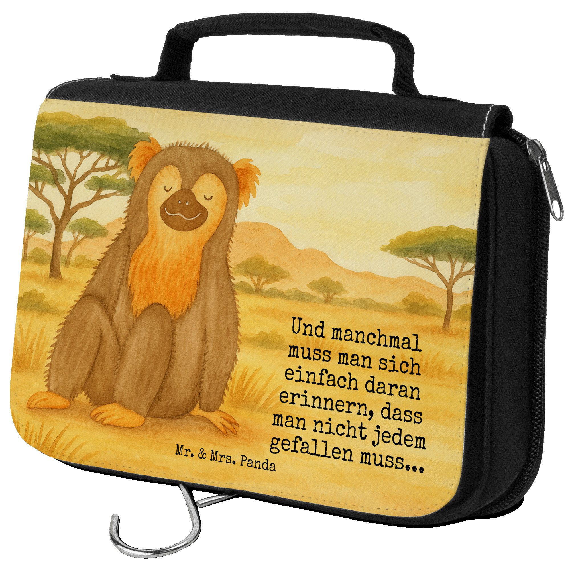 Kulturbeutel Affe Design, Make-Up Tasche, Weiß, Liebe, Selfcare, beautycase, kultu