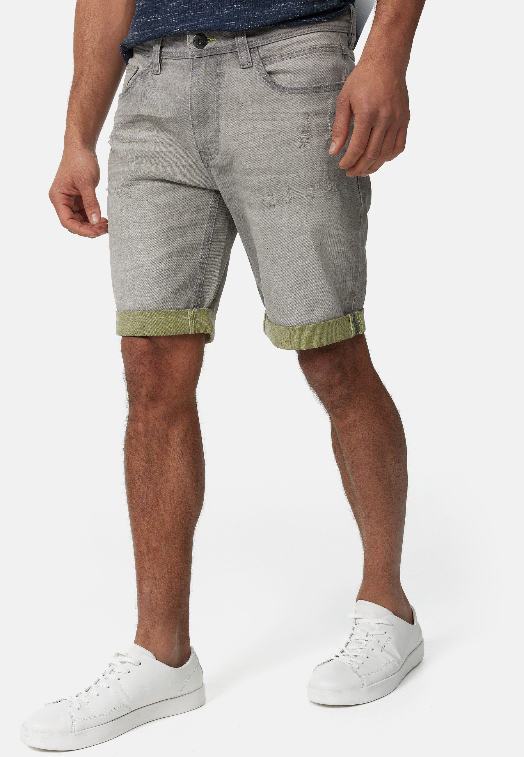 Indicode Jeansshorts Herren INZalento Jeans Shorts Herrenshorts aus elastischer Baumwoll-Qualität