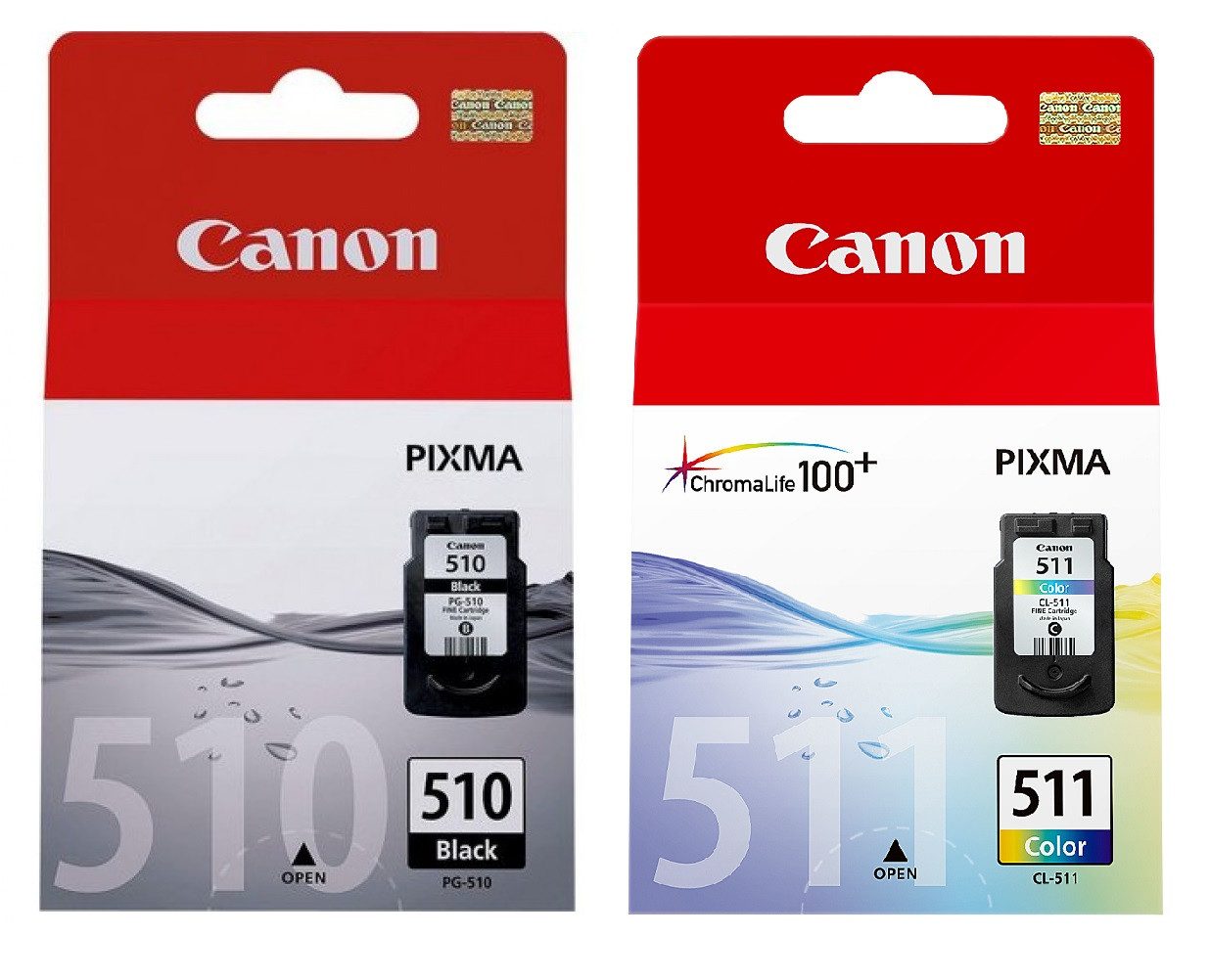 Canon 2er Set Original Canon PG-510 Black (2970B001) + CL-511 Color (2972B00 Tintenpatrone