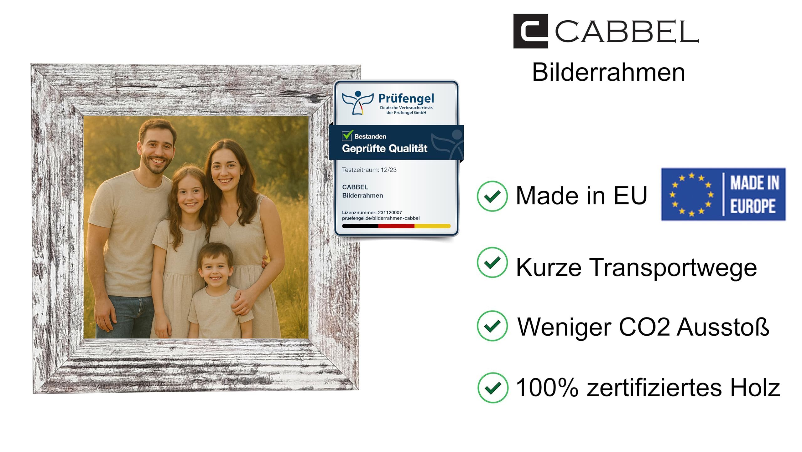 CABBEL Bilderrahmen MDF Holzrahmen Fotorahmen modern Collagen Foto Poster Galerie Wanddeko, für 1 Bilder (1 St), 10x10 cm Birke Wohnzimmer elegant Schmal Fotoga – Bild 2 von 5