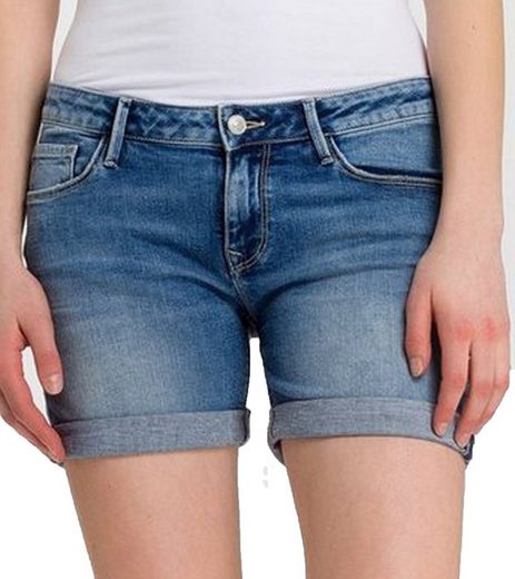 Cross Jeans® Shorts »CROSS JEANS Zena Jeans-Shorts moderne Kurze-Hose für Damen mit umgeschlagenen Saum Denim-Shorts Blau«