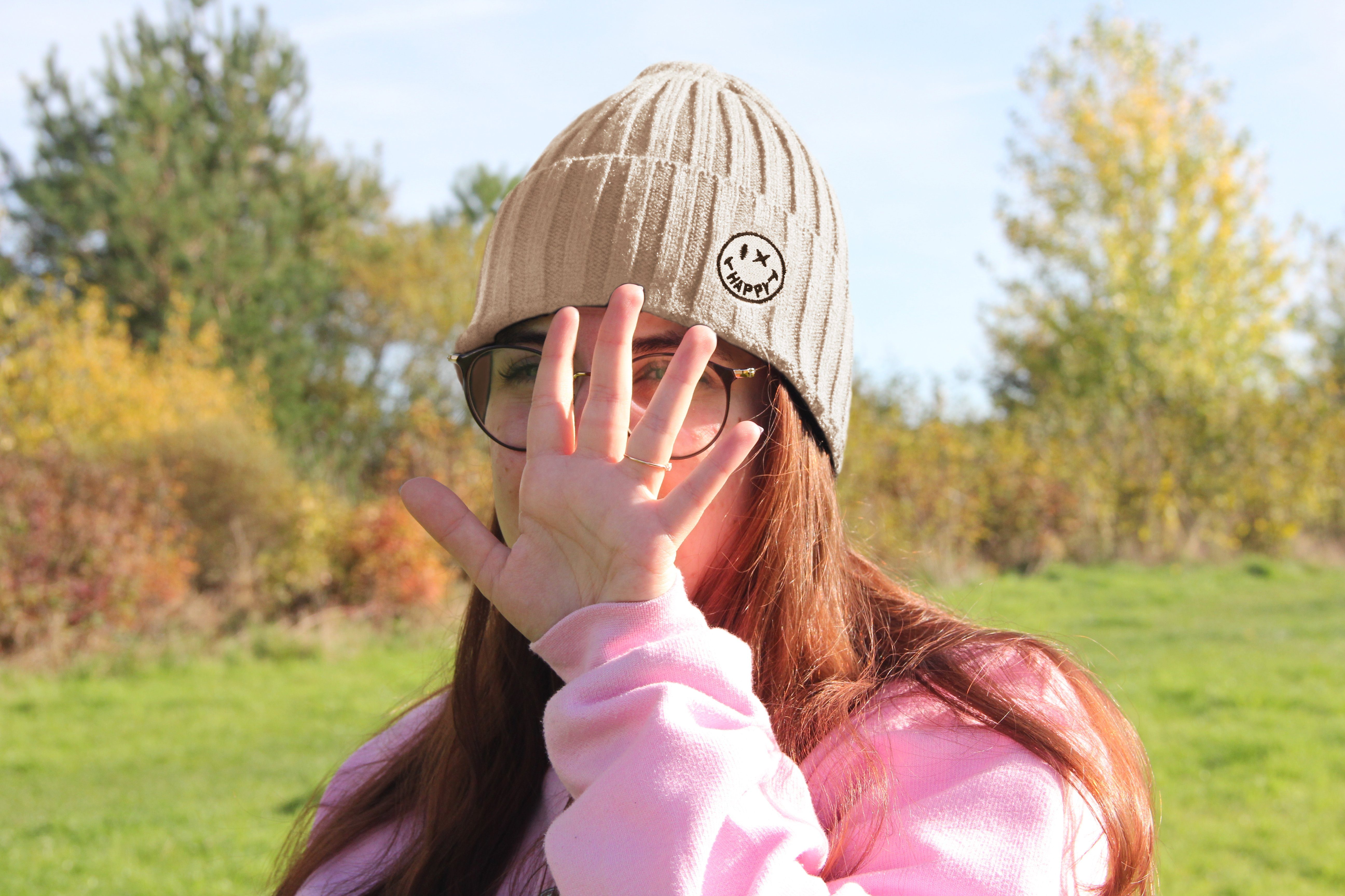 Frentree Strickmütze Strickmütze gefüttert mit warmem Innenfutter, One-Size Beanie