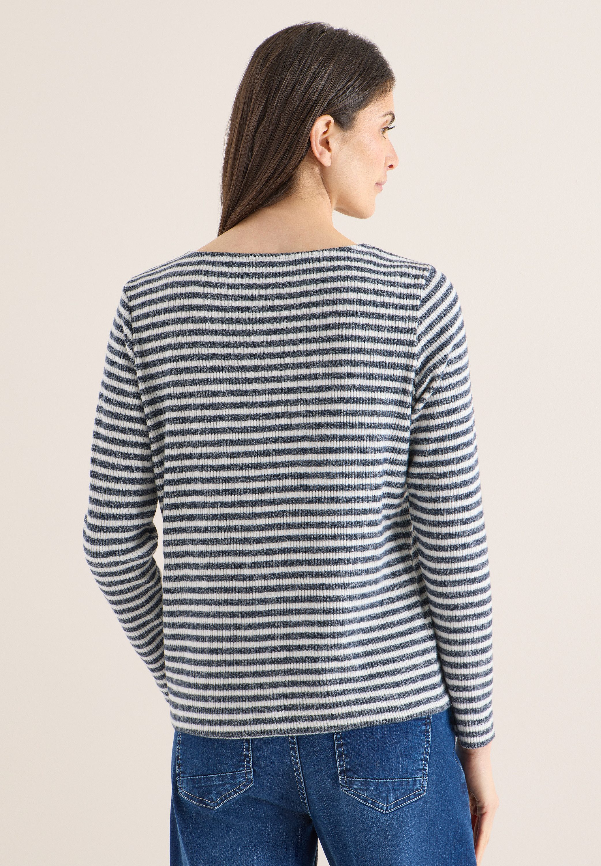 CECIL Langarmshirt mit U-Boot-Ausschnitt