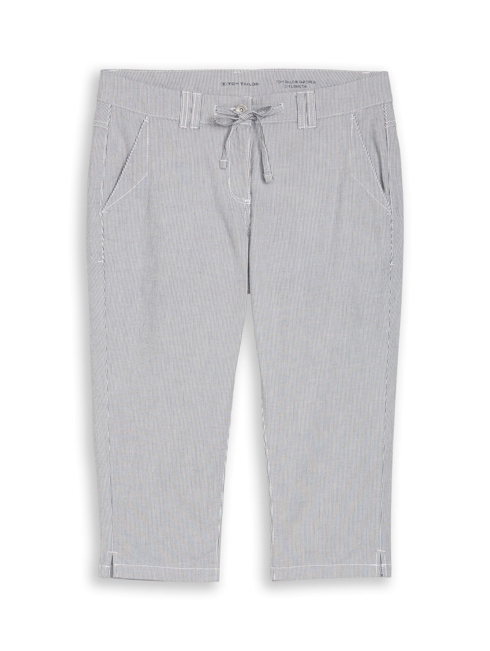 TOM TAILOR 3/4-Hose Hosen & Chino Tapered Relaxed Capri Hose mit Kordelzug