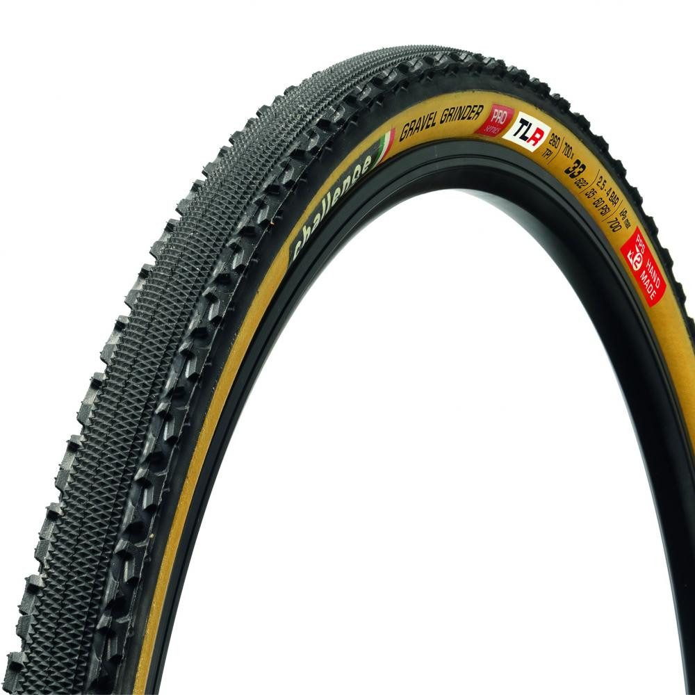 Challenge Fahrradreifen Challenge Gravel-Reifen Gravel Grinder Pro Handmade TLR 33-622 Schwarz