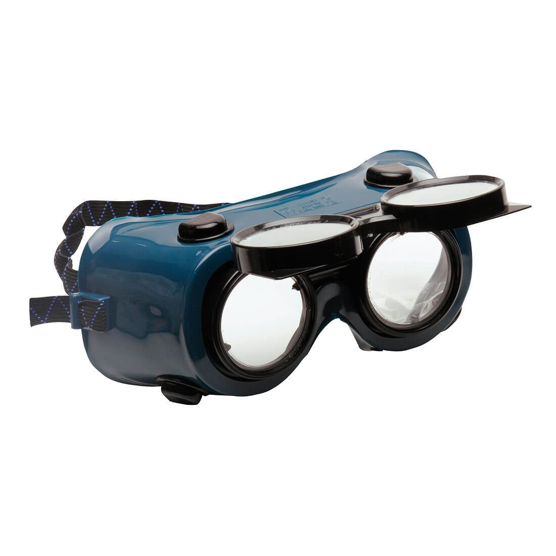 Portwest Arbeitsschutzbrille Autogenschweißerbrille Flaschengruen PW60, (PW60), Einstellbares elastisches Stirnband für perfekten Sitz