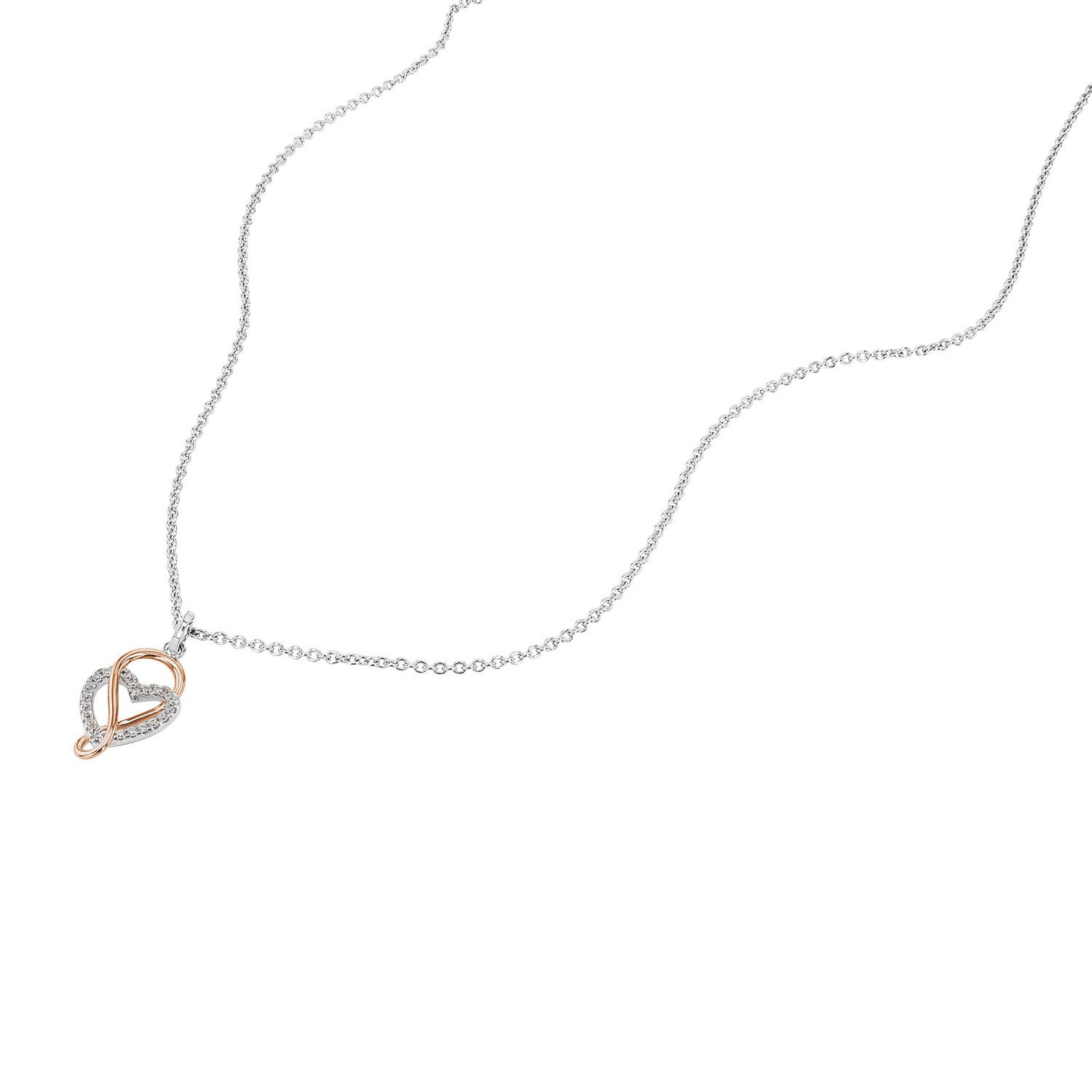 TOM TAILOR Kette mit Anhänger Schmuck Geschenk Silber 925 Herz Infinity Unendlichkeitsschleife, mit Zirkonia (synth)
