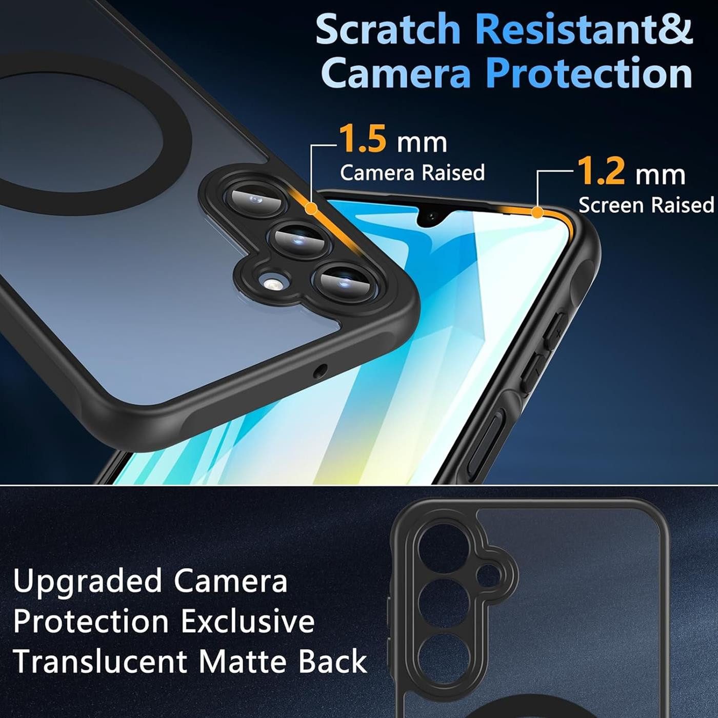 CoolGadget Handyhülle Magnet-Hülle für Samsung Galaxy A26 5G Schutzhülle magnetisch 6,7 Zoll, Hülle Matt Stoßfest kompatibel mit QI-Laden Zubehör Kameraschutz Case
