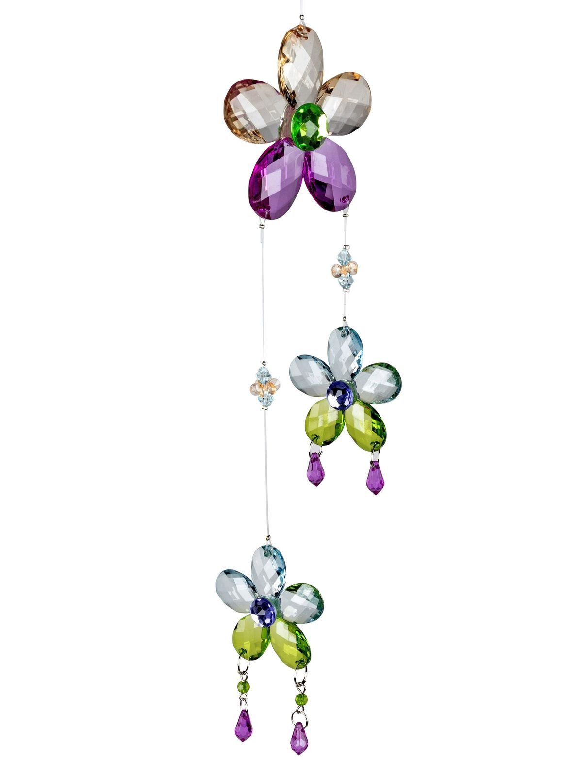formano Hängedekoration 2er Set Girlande Blumen 28 cm Fensterdeko Hänger hängend (2-er Set)