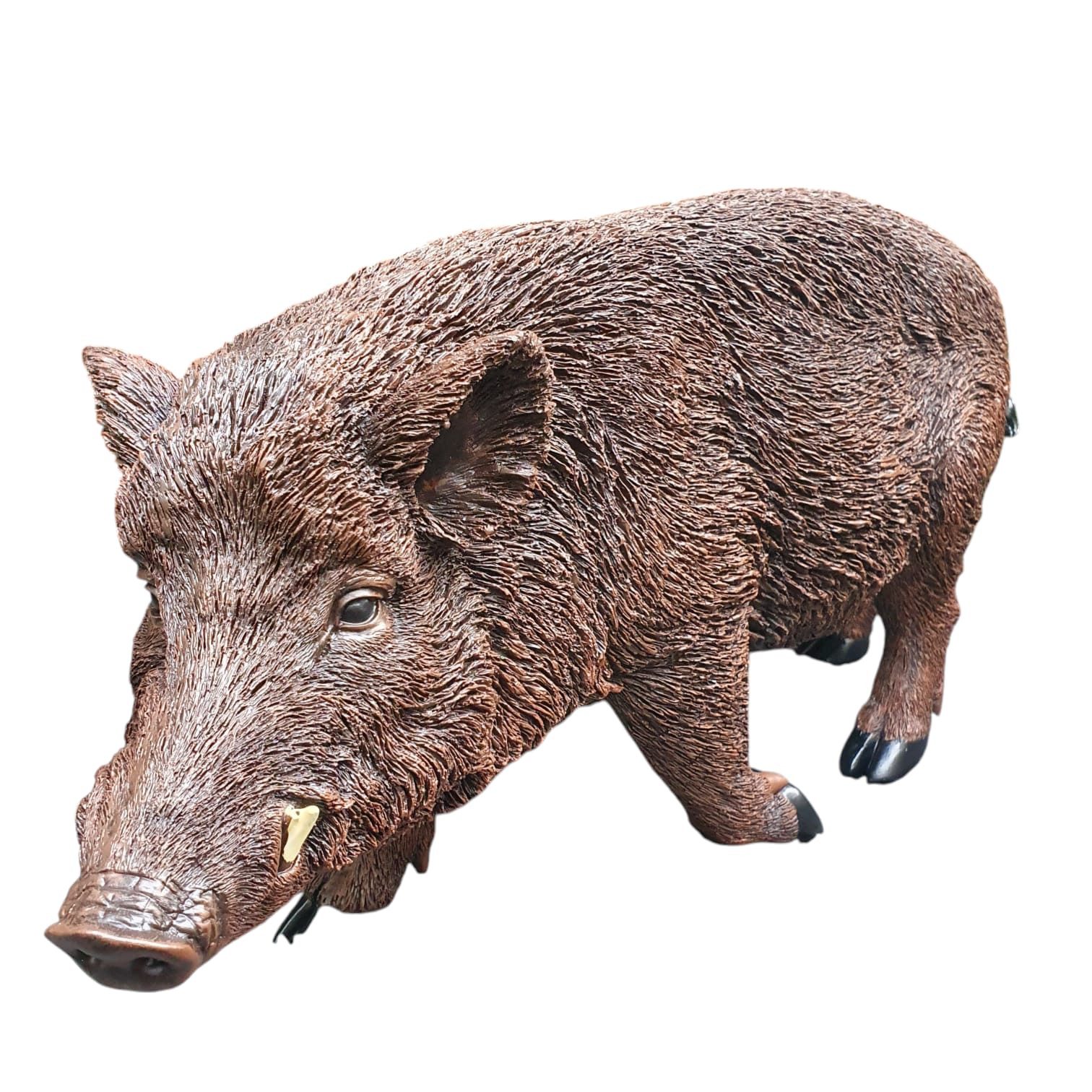 Aspinaworld Gartenfigur Wildschwein Figur stehend 58 cm runder Rumpf – wetterfest für außen