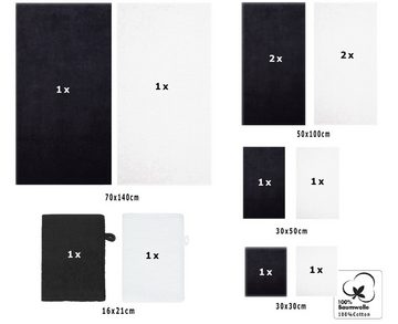 Betz Handtuch Set 12 TLG. Handtuch Set BERLIN Farbe graphit - weiß, 100% Baumwolle (12 Teile, 12-St)