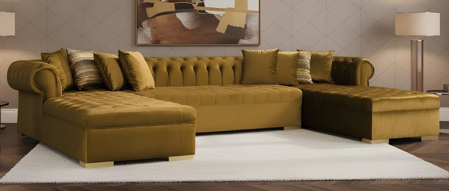 JVmoebel Chesterfield-Sofa Wohnlandschaft Ecksofa Couch Eckcouch Möbel SOFORT, Made in Europa
