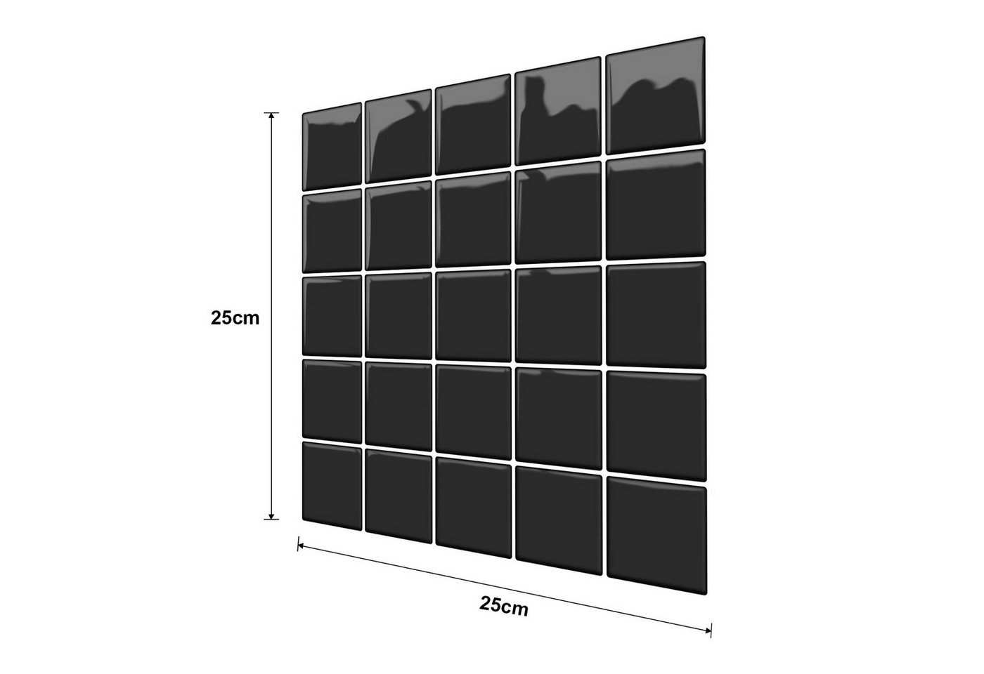 Thumbnail - Coonoor Fliesenaufkleber Metro Wandfliesen Fliesen Klebefliesen Selbstklebende (10 St), Quadratische Küche Bad (25.4 x 2...