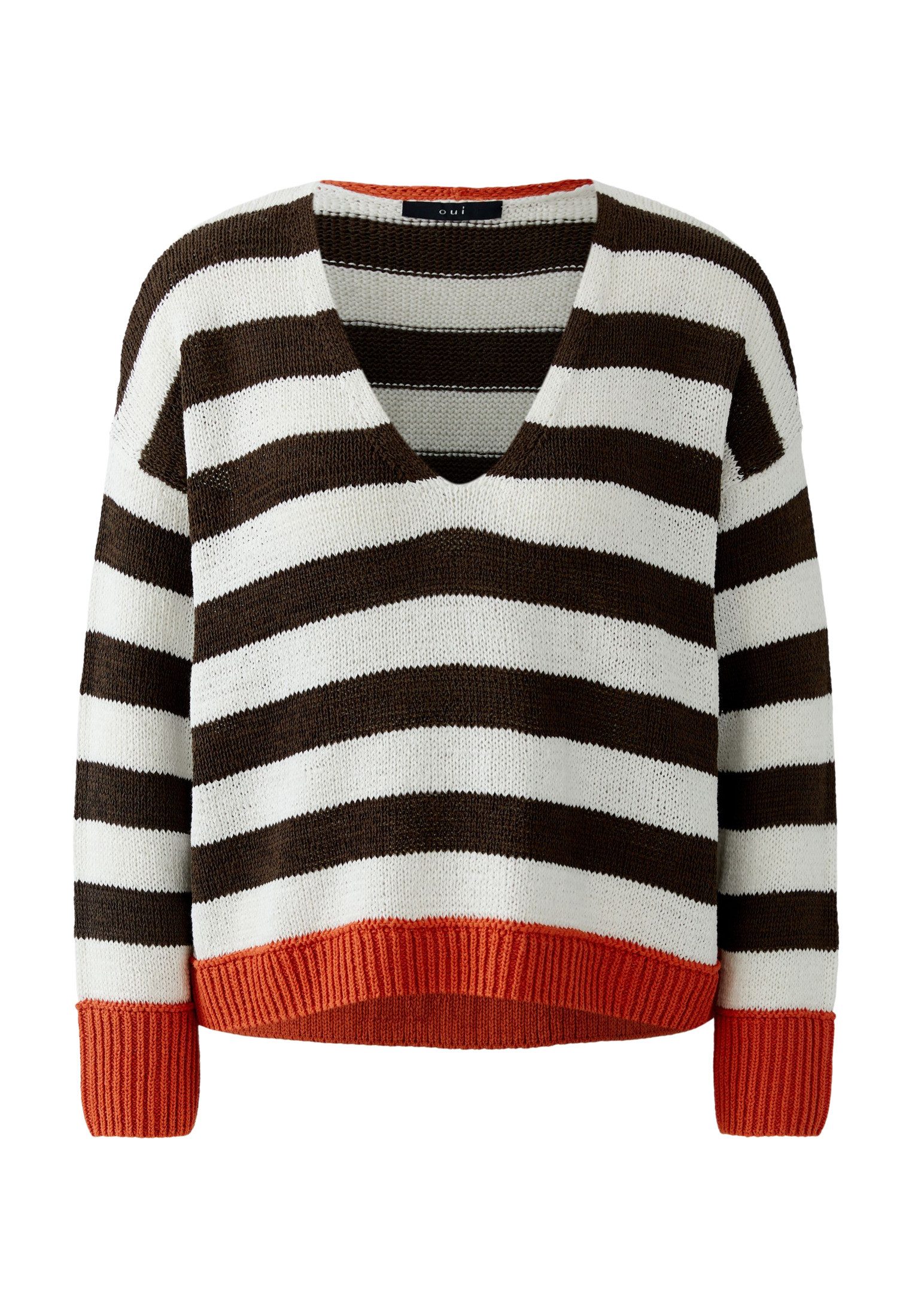 Oui V-Ausschnitt-Pullover
