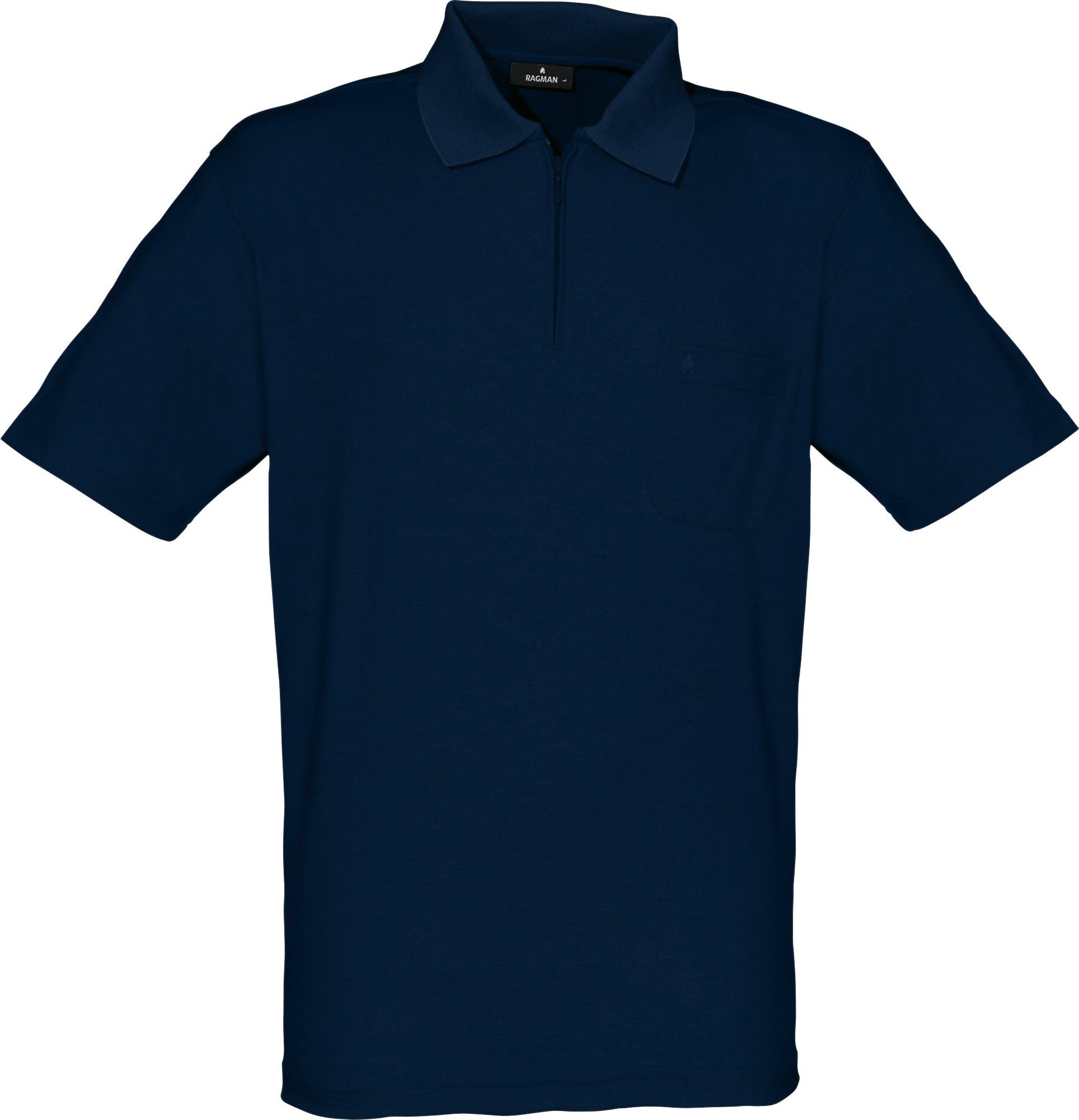RAGMAN Sweatshirt Herren-Poloshirt Uni marine