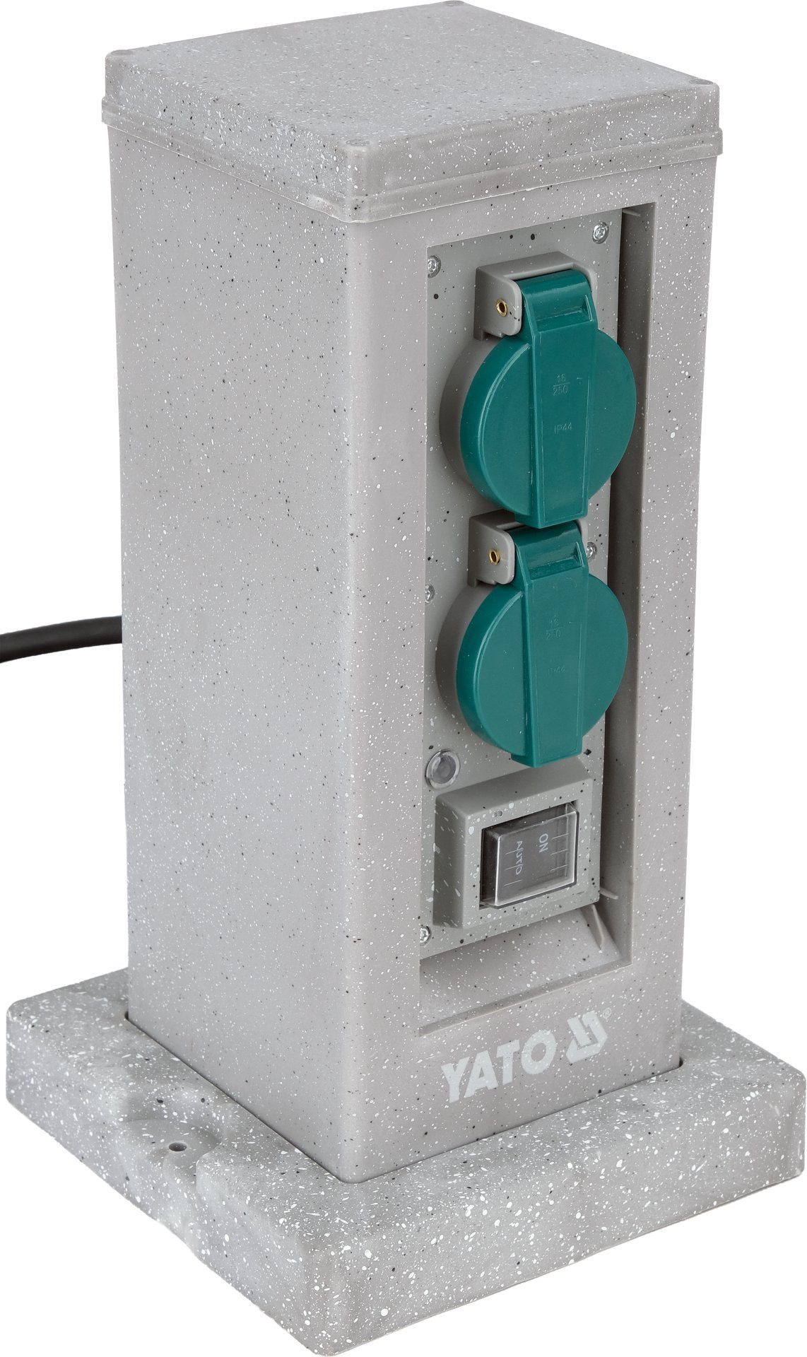 Yato Gartensteckdose Gartensteckdosensäule mit Dämmerungssensor und 4 Anschlüssen, Gartensteckdosensäule mit Dämmerungssensor und 4 Anschlüssen, Gartensteckdosensäule mit Dämmerungssensor und 4 Anschlüssen