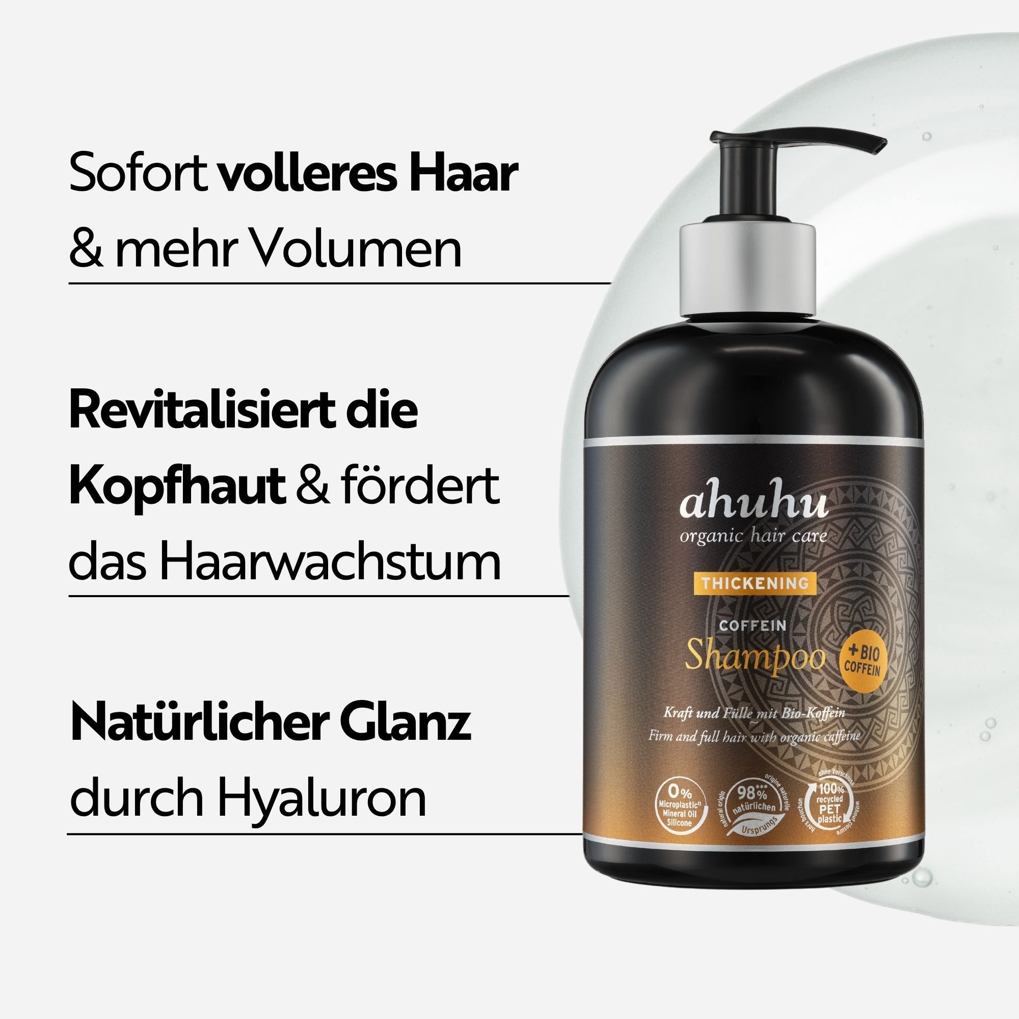 Ahuhu Haarshampoo Thickening Coffein Shampoo 500ml