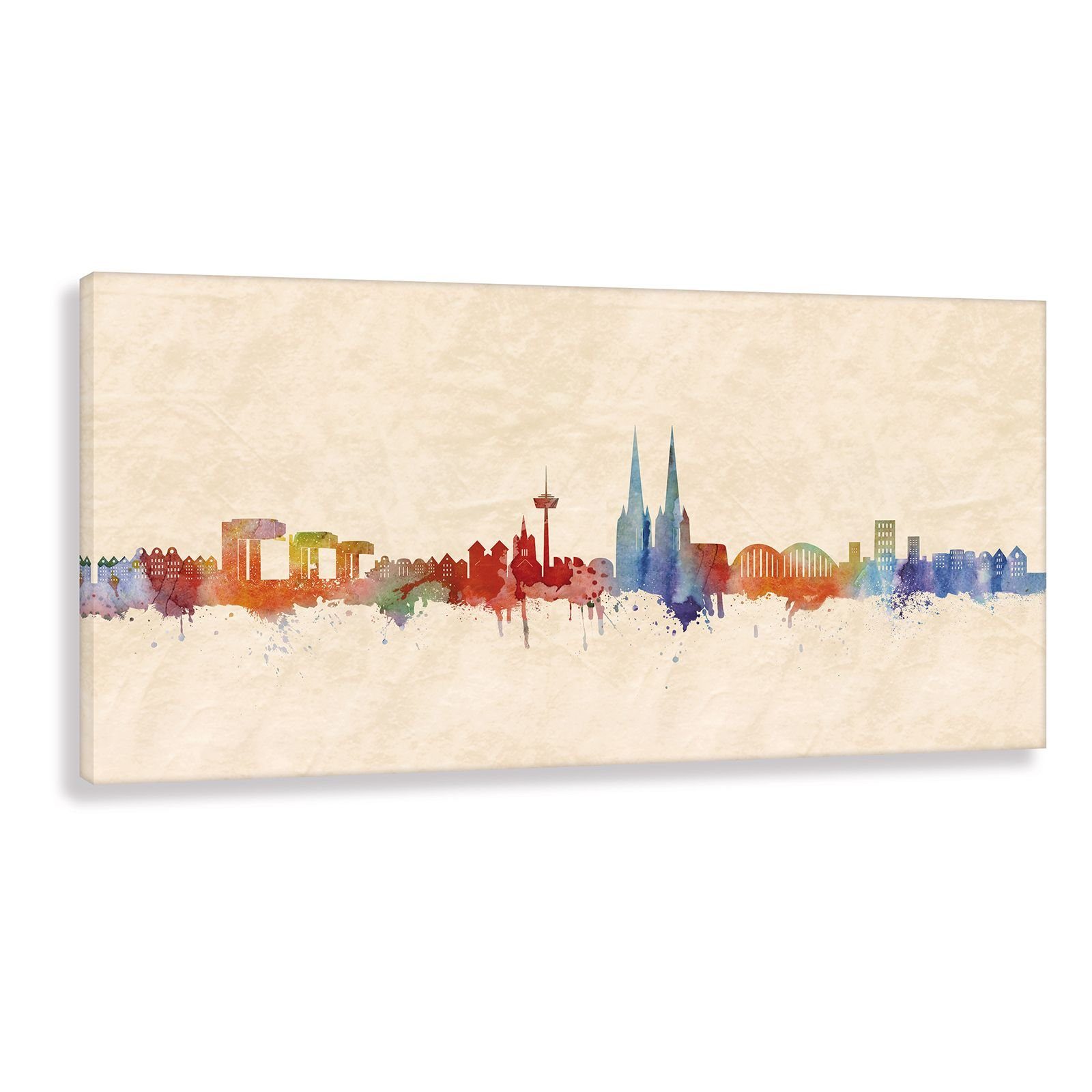 Leinwando Gemälde Leinwandbild Köln NRW Panorama günstig online kaufen