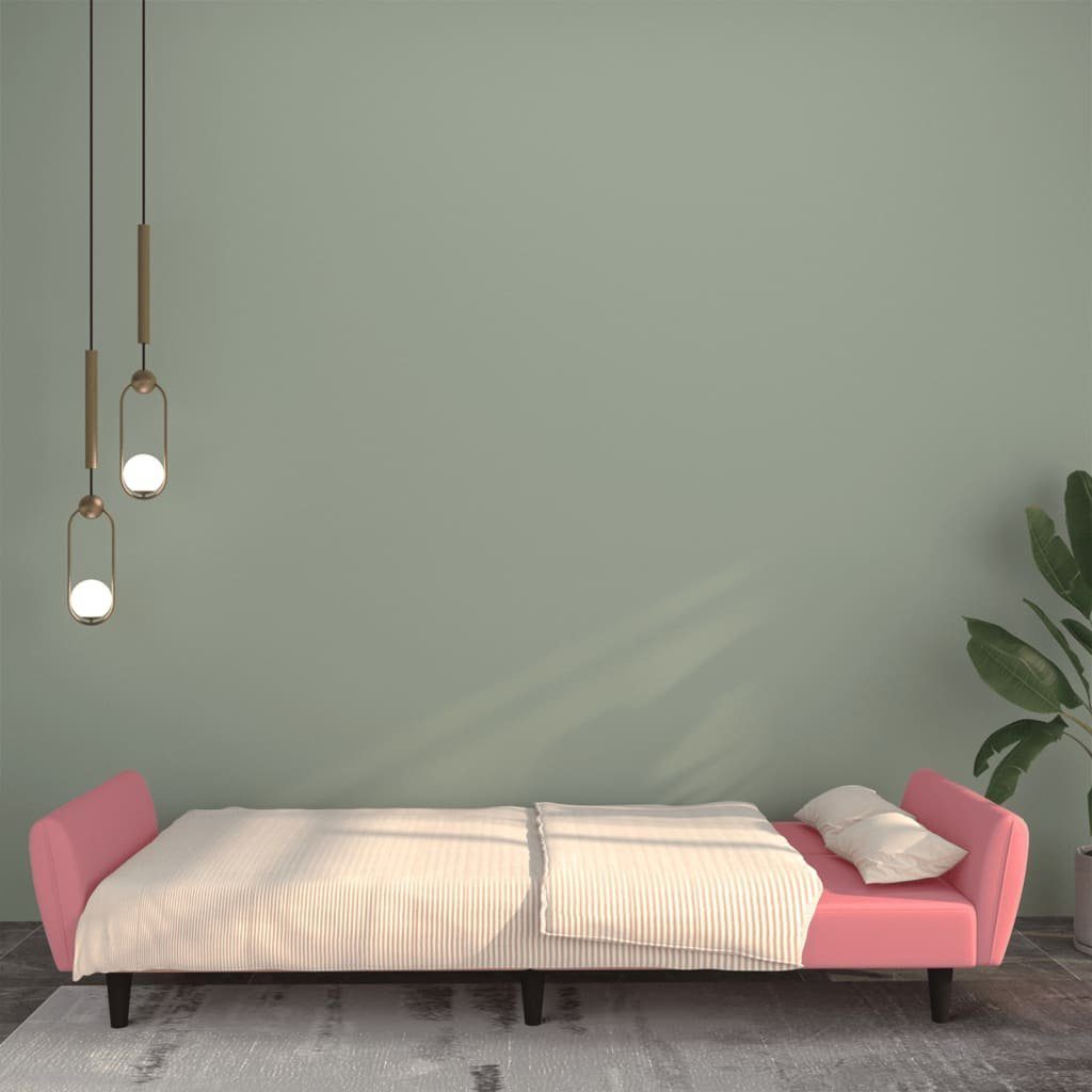 vidaXL Sofa Schlafsofa 2-Sitzer Rosa Samt günstig online kaufen