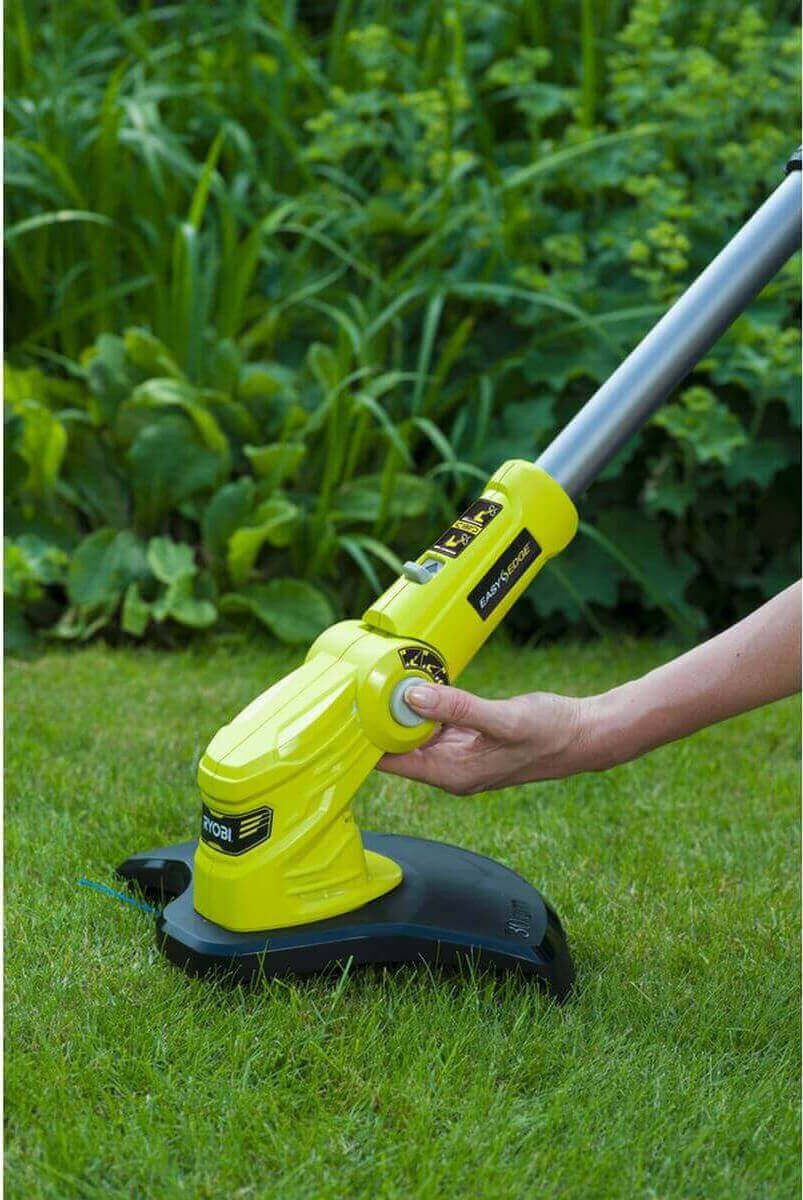 RYOBI Akku-Rasentrimmer Teleskop Akku-Rasentrimmer ONE+ 18 V, Rasenkantenschneider ohne Akku &