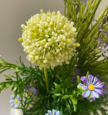 Gestecke Blume Dekoblume Blumengesteck künstlich Allium Pflanze 1272 Frühblüher, PassionMade, Höhe 35 cm, Tischdeko Tischgesteck Kunstblumen
