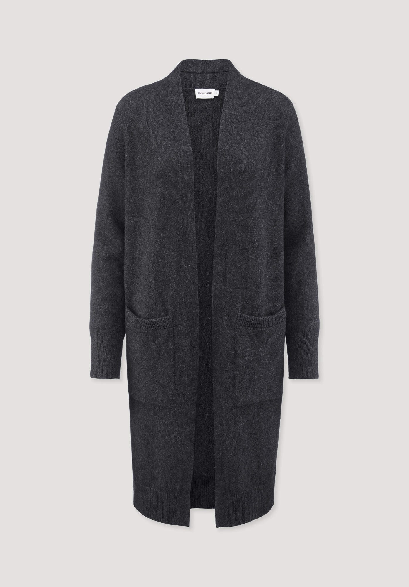 Hessnatur Strickjacke Relaxed aus Bio-Schurwolle mit Bio-Baumwolle (1-tlg)