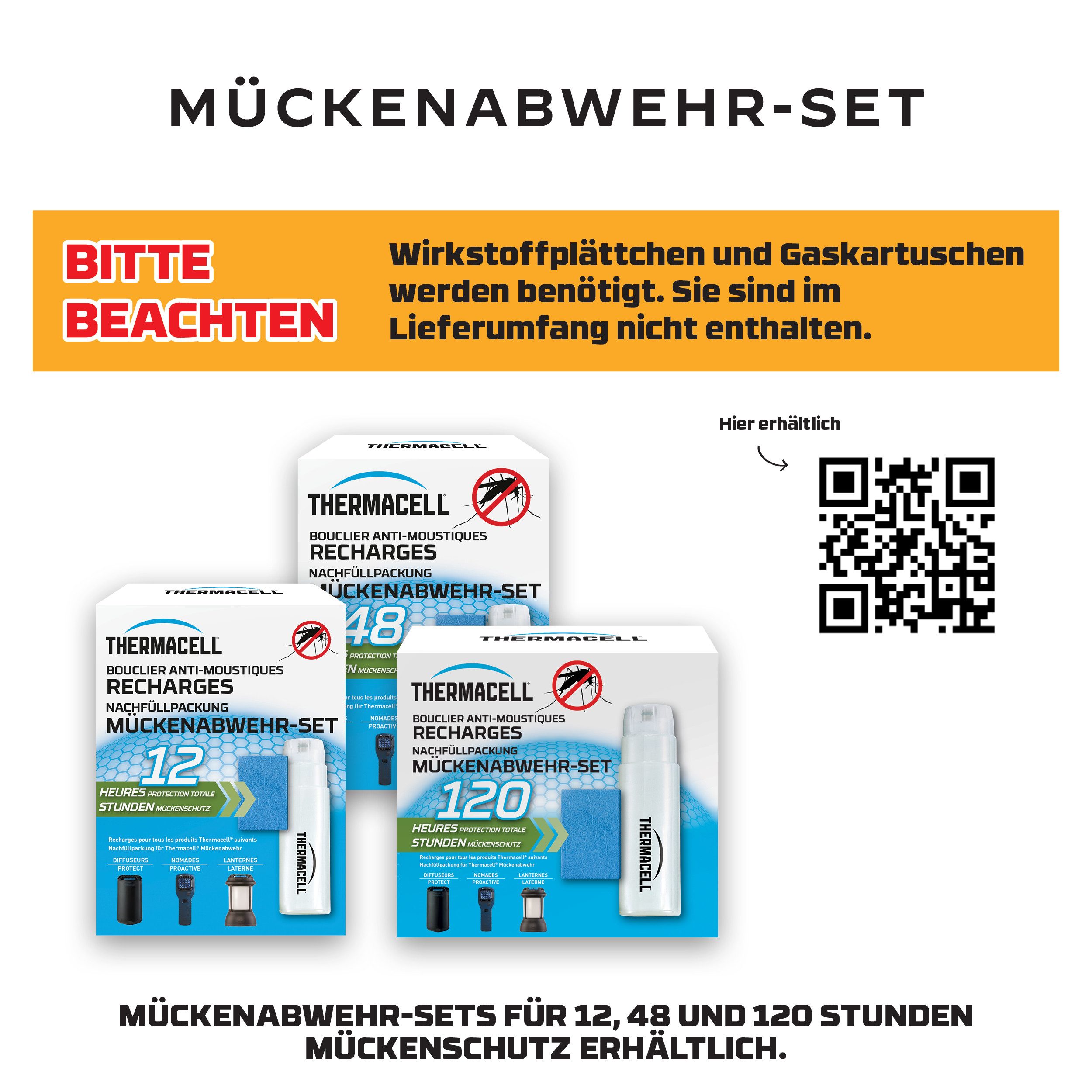 ThermaCell Insektenabwehrgerät Mückenabwehr Protect, Graphit, ohne Wirkstoff, Mückenschutz Standgerät