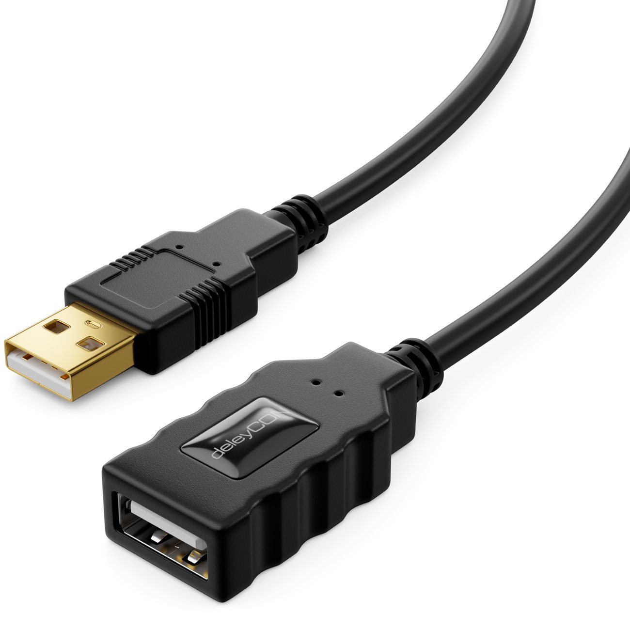 deleyCON deleyCON 10m Aktive USB 2.0 Kabel Verlängerung mit Verstärker Scanner USB-Kabel